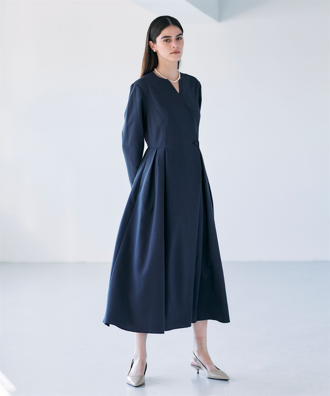 N.O.R.C ウォッシャブルキーネックワンピース【CLEAN MOTION】_sub_1