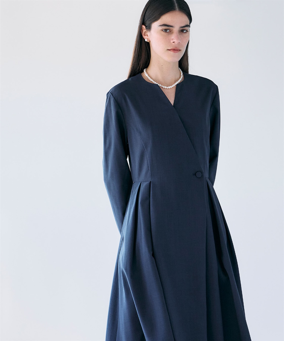 N.O.R.C ウォッシャブルキーネックワンピース【CLEAN MOTION】_sub_4