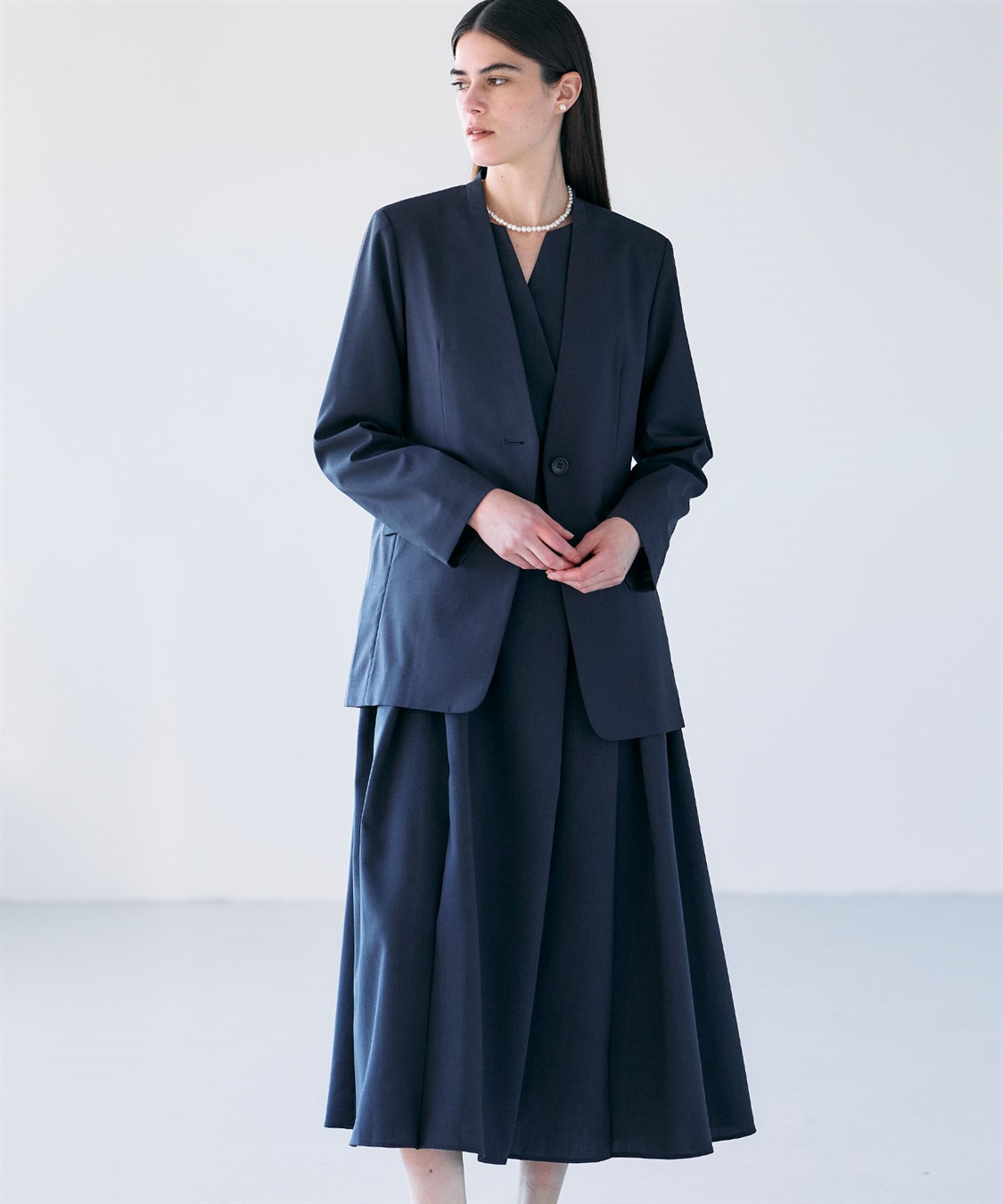 N.O.R.C ウォッシャブルキーネックワンピース【CLEAN MOTION】_sub_6