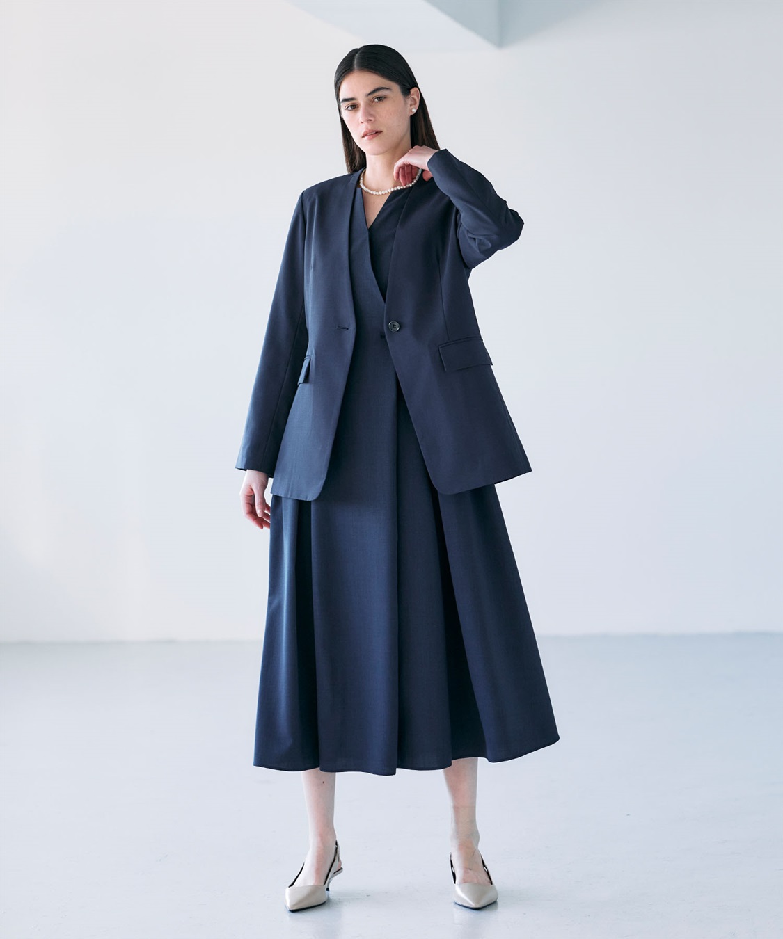 N.O.R.C ウォッシャブルキーネックワンピース【CLEAN MOTION】_sub_7