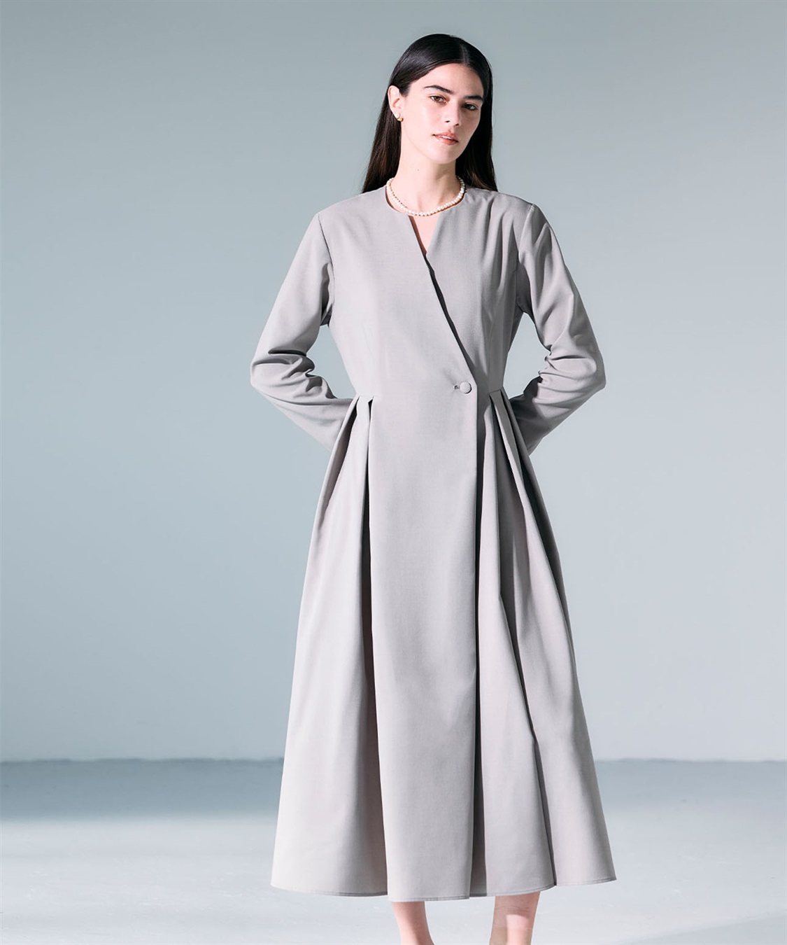 N.O.R.C ウォッシャブルキーネックワンピース【CLEAN MOTION】_sub_8