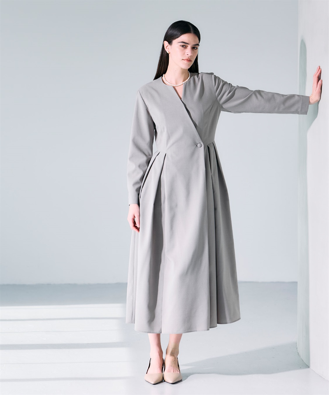 N.O.R.C ウォッシャブルキーネックワンピース【CLEAN MOTION】_sub_10