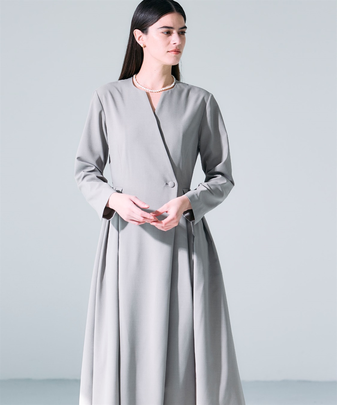 N.O.R.C ウォッシャブルキーネックワンピース【CLEAN MOTION】_sub_11