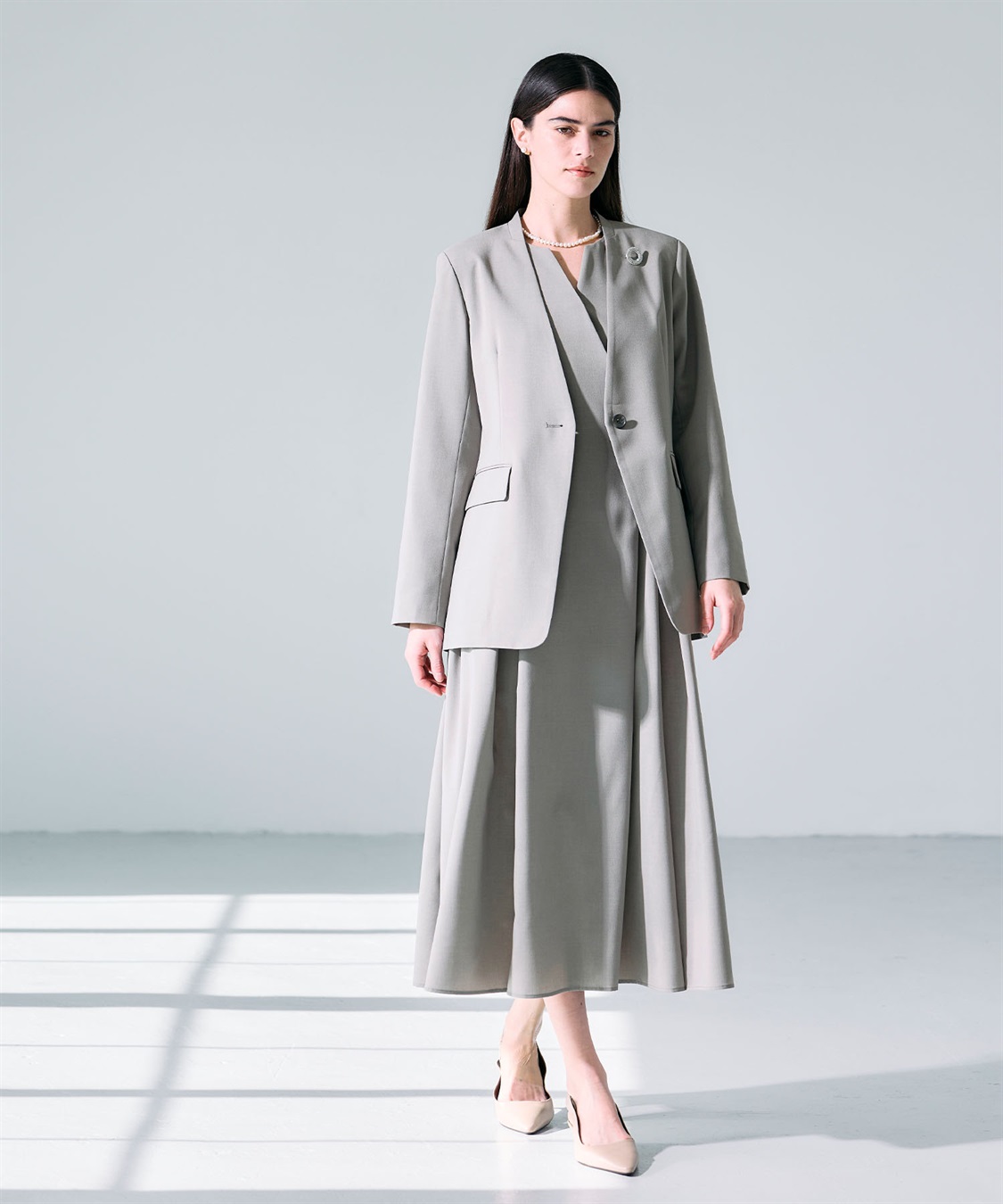 N.O.R.C ウォッシャブルキーネックワンピース【CLEAN MOTION】_sub_12