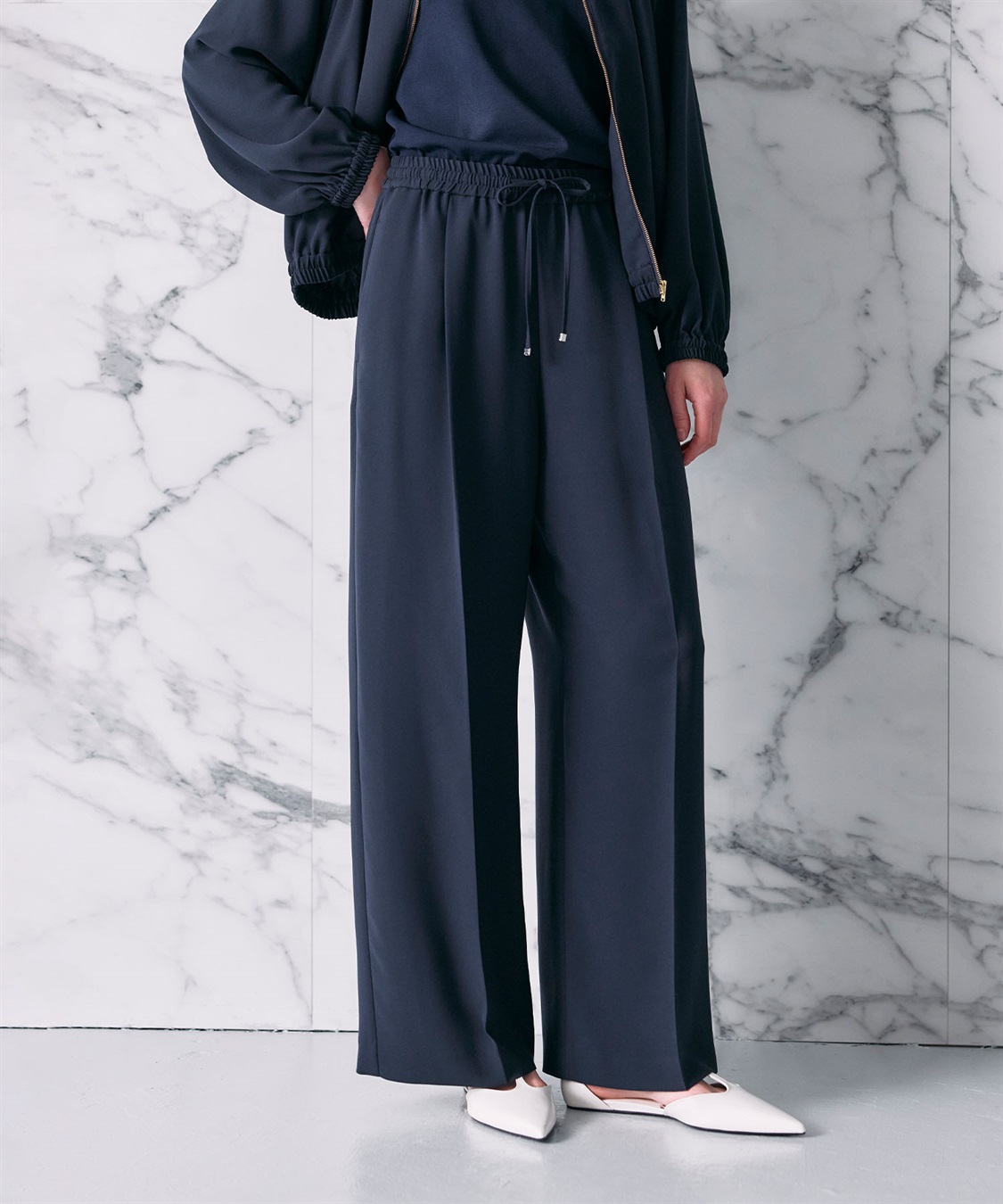 N.O.R.C バックサテンストレッチイージーパンツ_sub_5