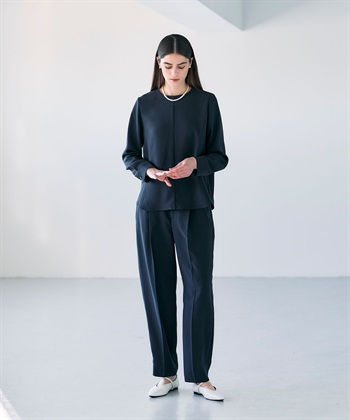 N.O.R.C バックサテンストレッチタックストレートパンツ_subthumb_3