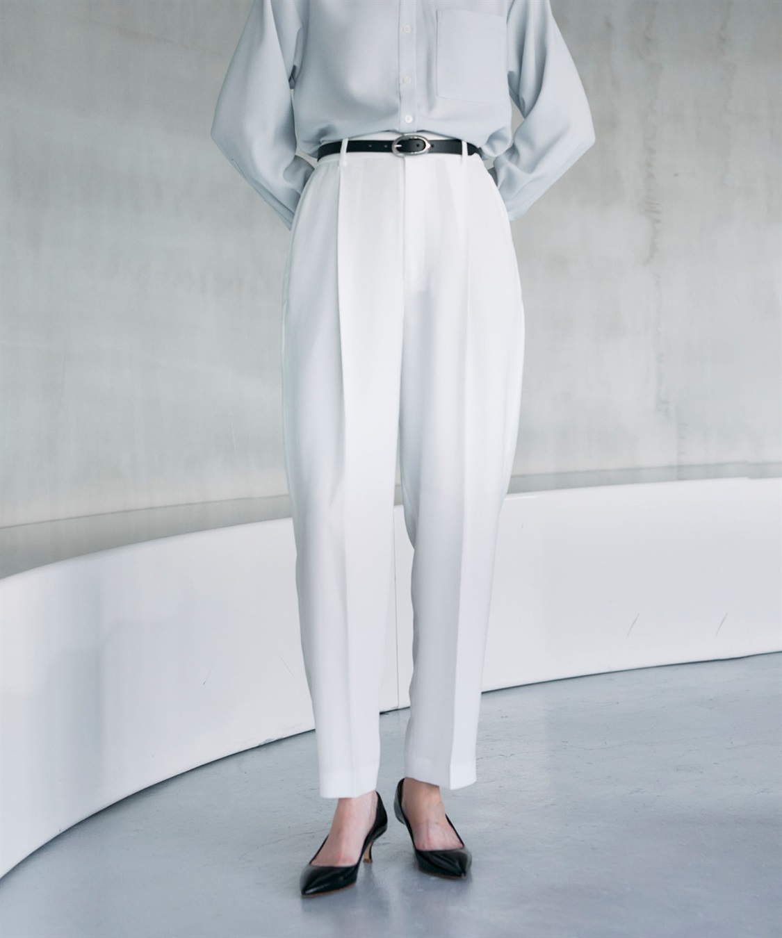 N.O.R.C バックサテンストレッチタックストレートパンツ_sub_11