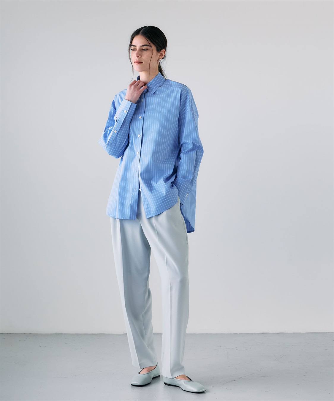 N.O.R.C バックサテンストレッチタックストレートパンツ_sub_16