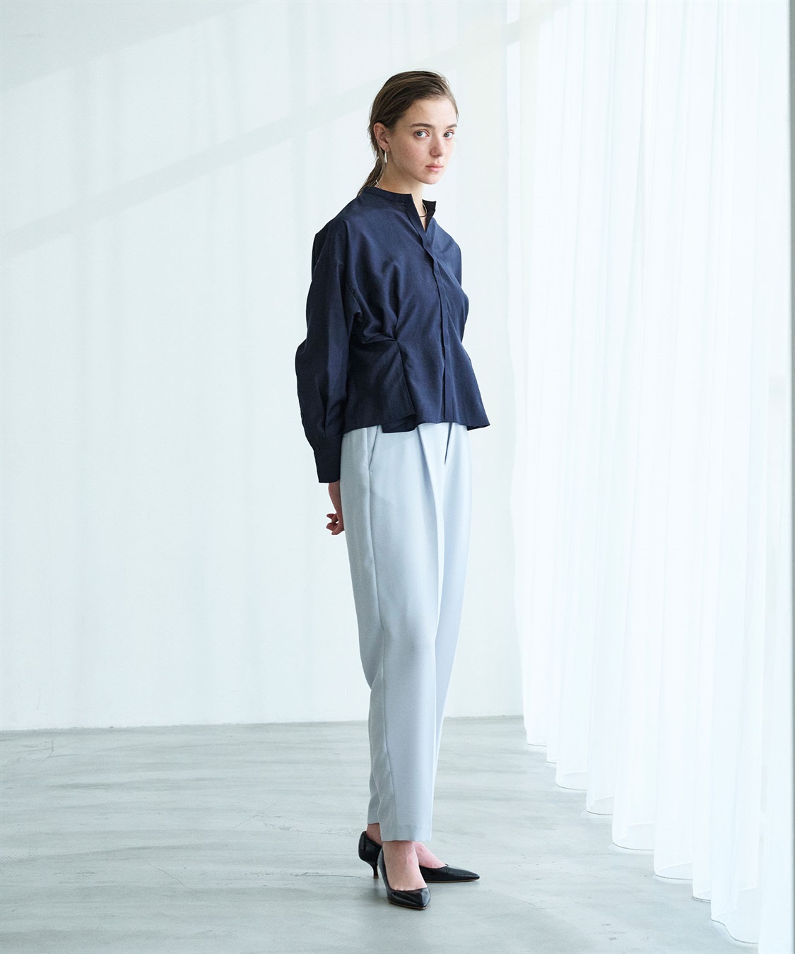 N.O.R.C ブライトローン撥水フォルムブラウス【AIRY MOTION】_sub_5