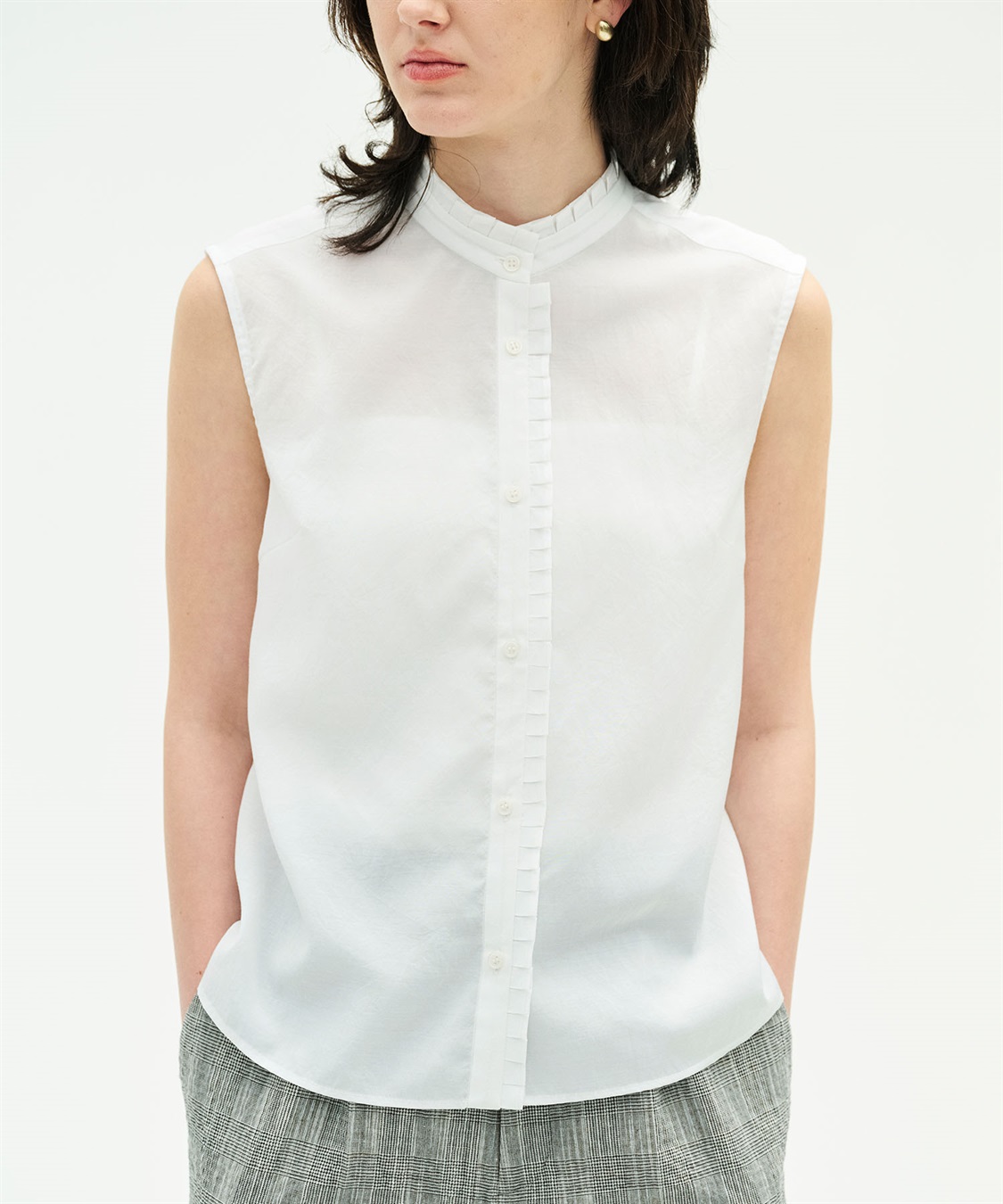 N.O.R.C ブライトローン撥水フリルブラウス【AIRY MOTION】_sub_2