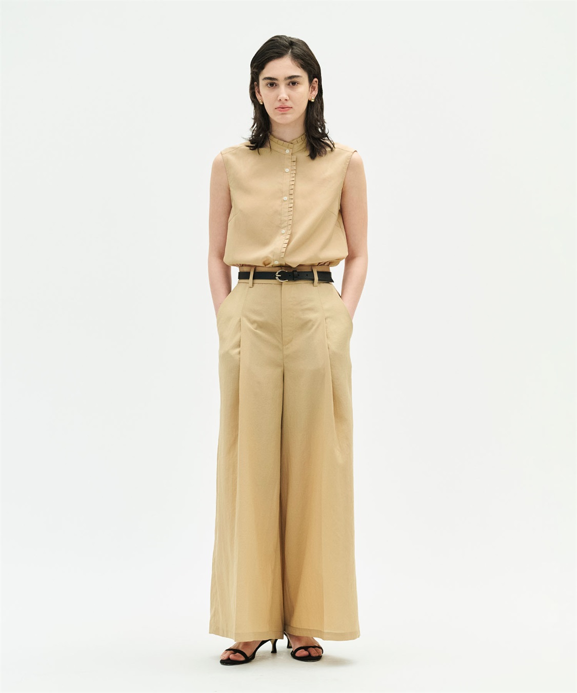 N.O.R.C ブライトローン撥水フリルブラウス【AIRY MOTION】_sub_5