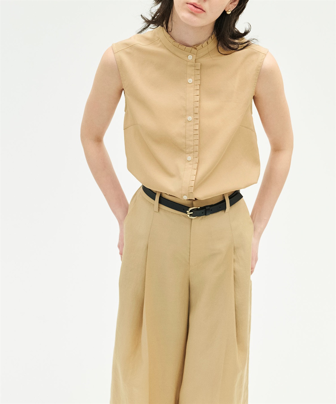 N.O.R.C ブライトローン撥水フリルブラウス【AIRY MOTION】_sub_7