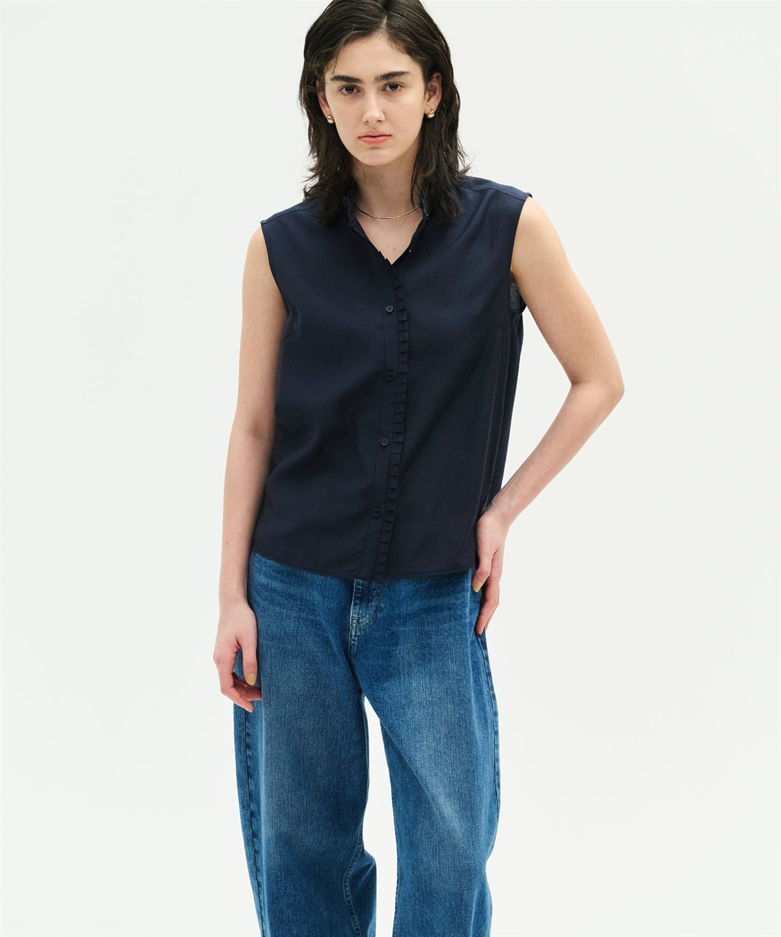 N.O.R.C ブライトローン撥水フリルブラウス【AIRY MOTION】_sub_10