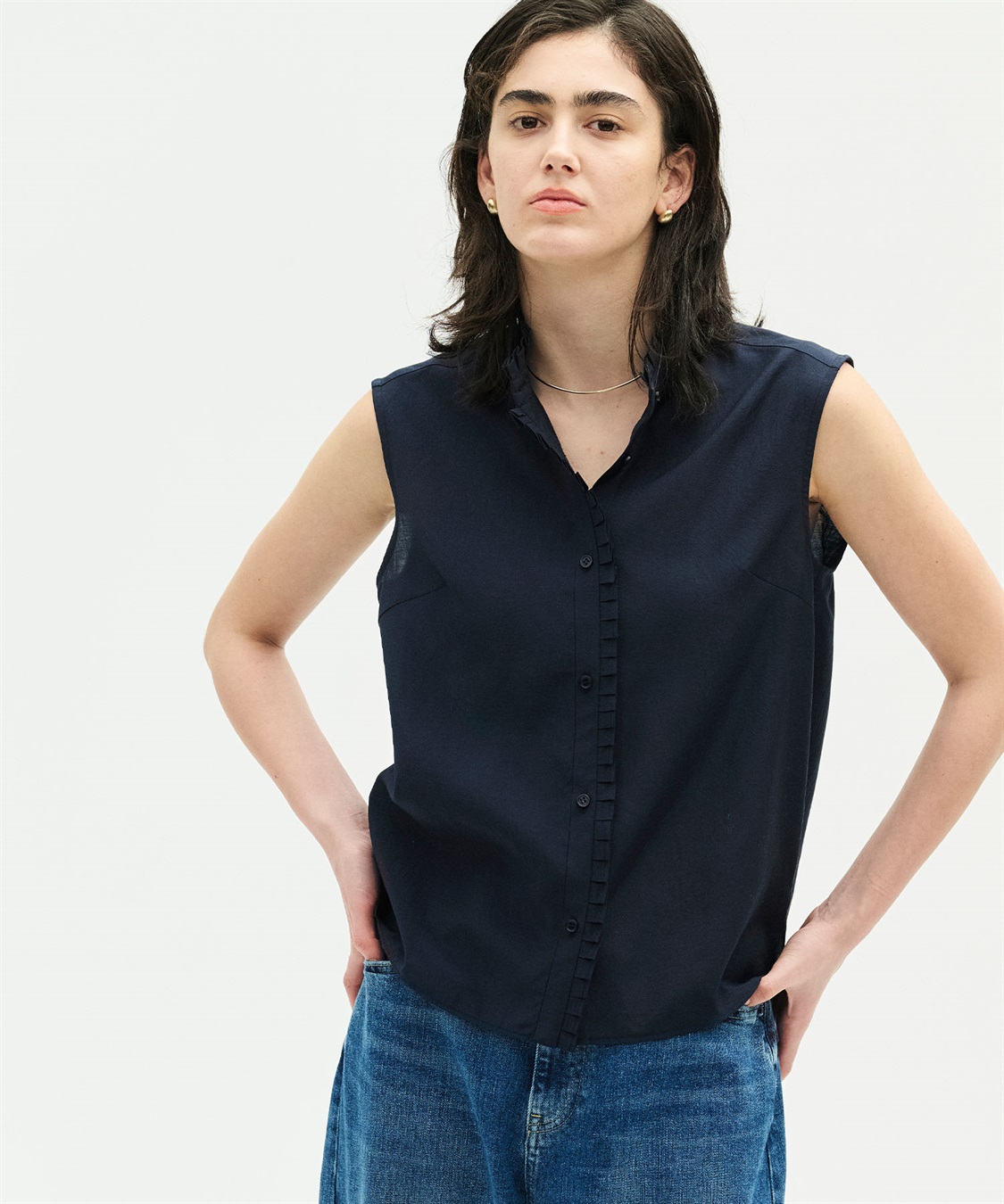 N.O.R.C ブライトローン撥水フリルブラウス【AIRY MOTION】_sub_12