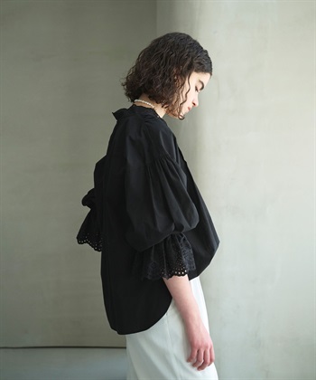 N.O.R.C カットワーク刺繍ボリュームスリーブブラウス_subthumb_6