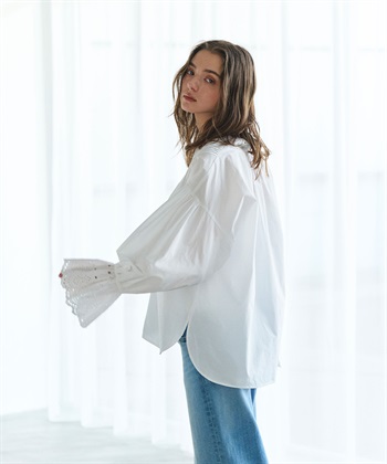 N.O.R.C カットワーク刺繍ボリュームスリーブブラウス_subthumb_15