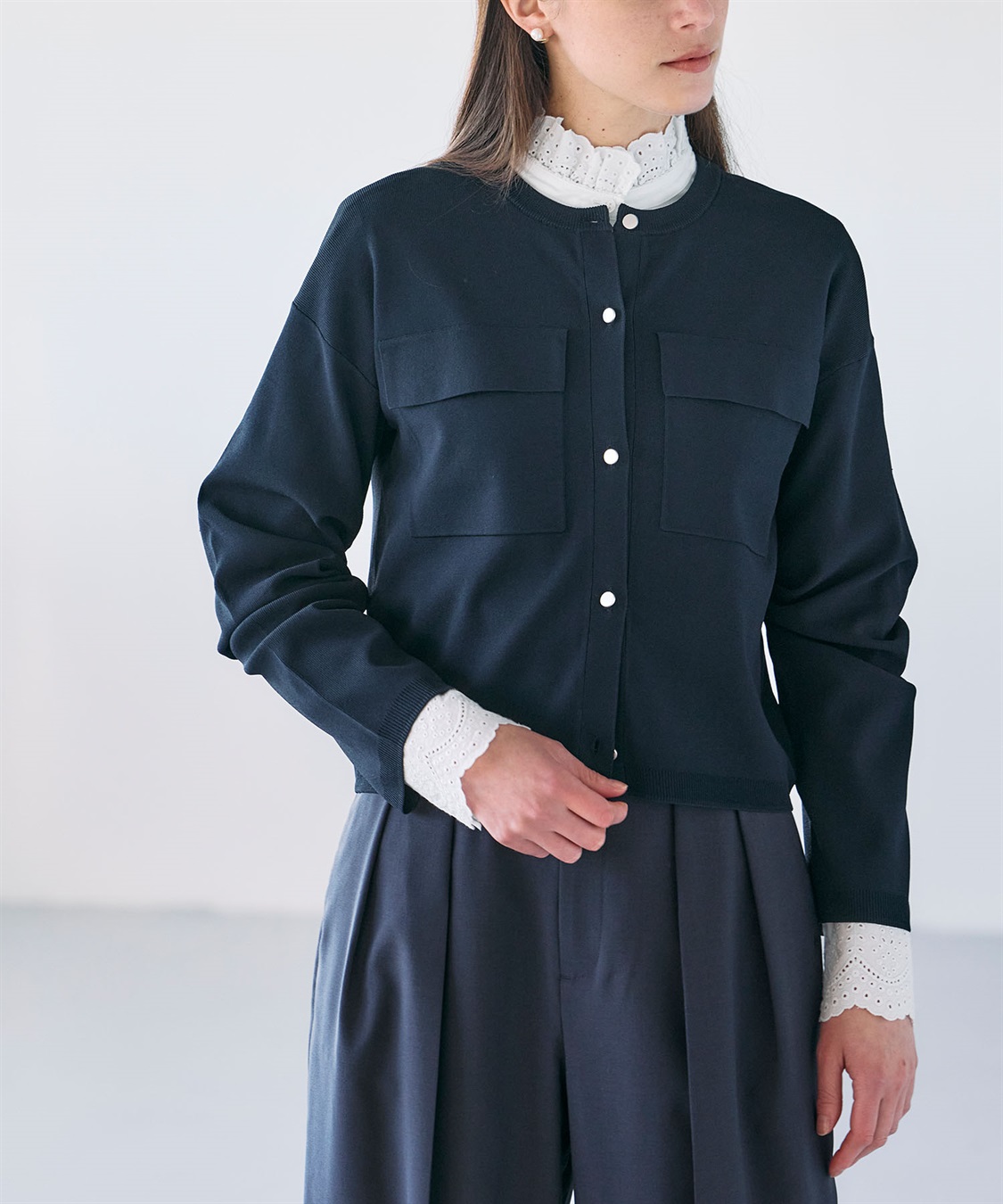 N.O.R.C カットワーク刺繍フリルシャツ_sub_20