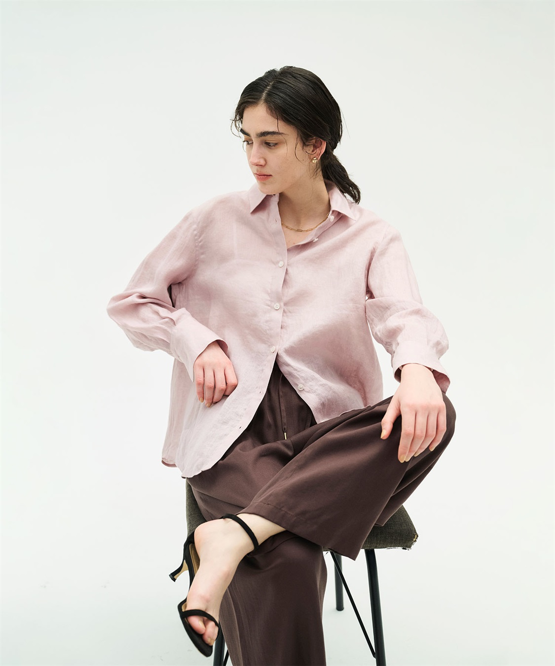 N.O.R.C 【フレンチリネン】ガールフレンドシャツ_sub_5