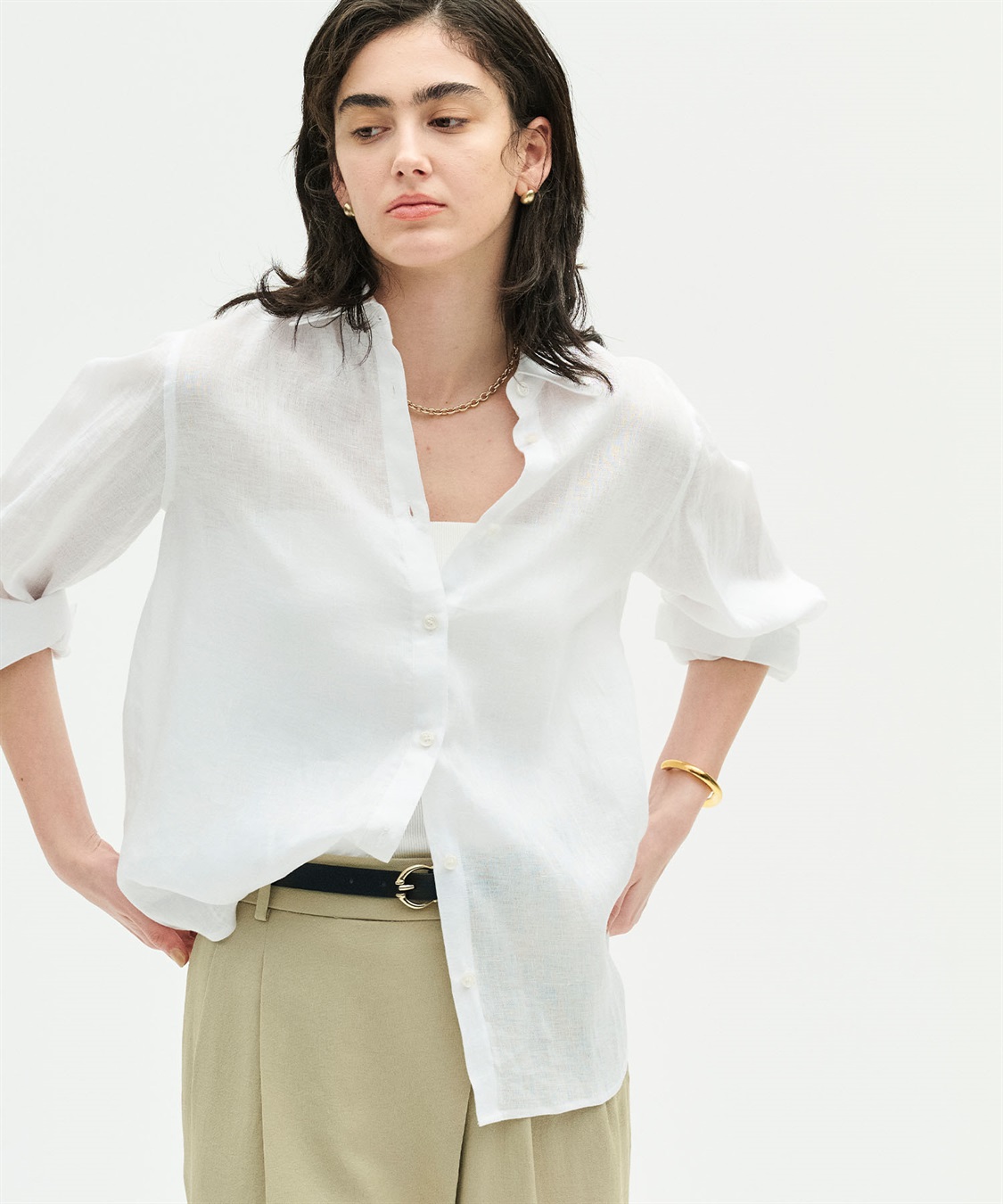 N.O.R.C 【フレンチリネン】ガールフレンドシャツ_sub_8