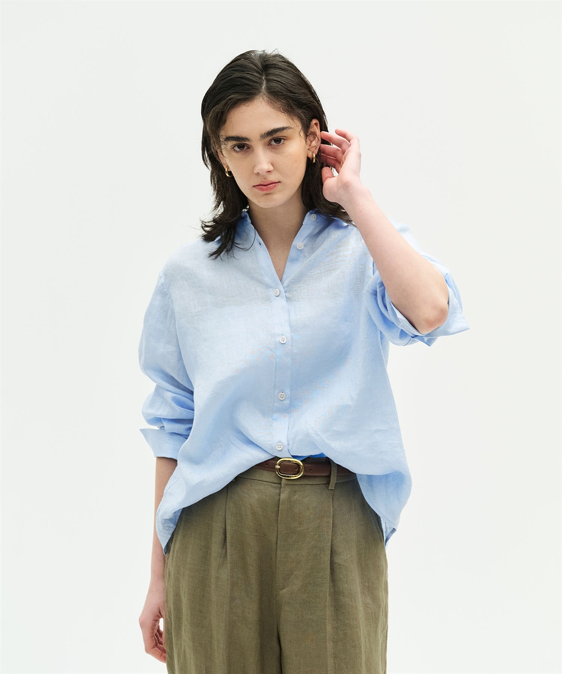 N.O.R.C 【フレンチリネン】ガールフレンドシャツ_sub_10