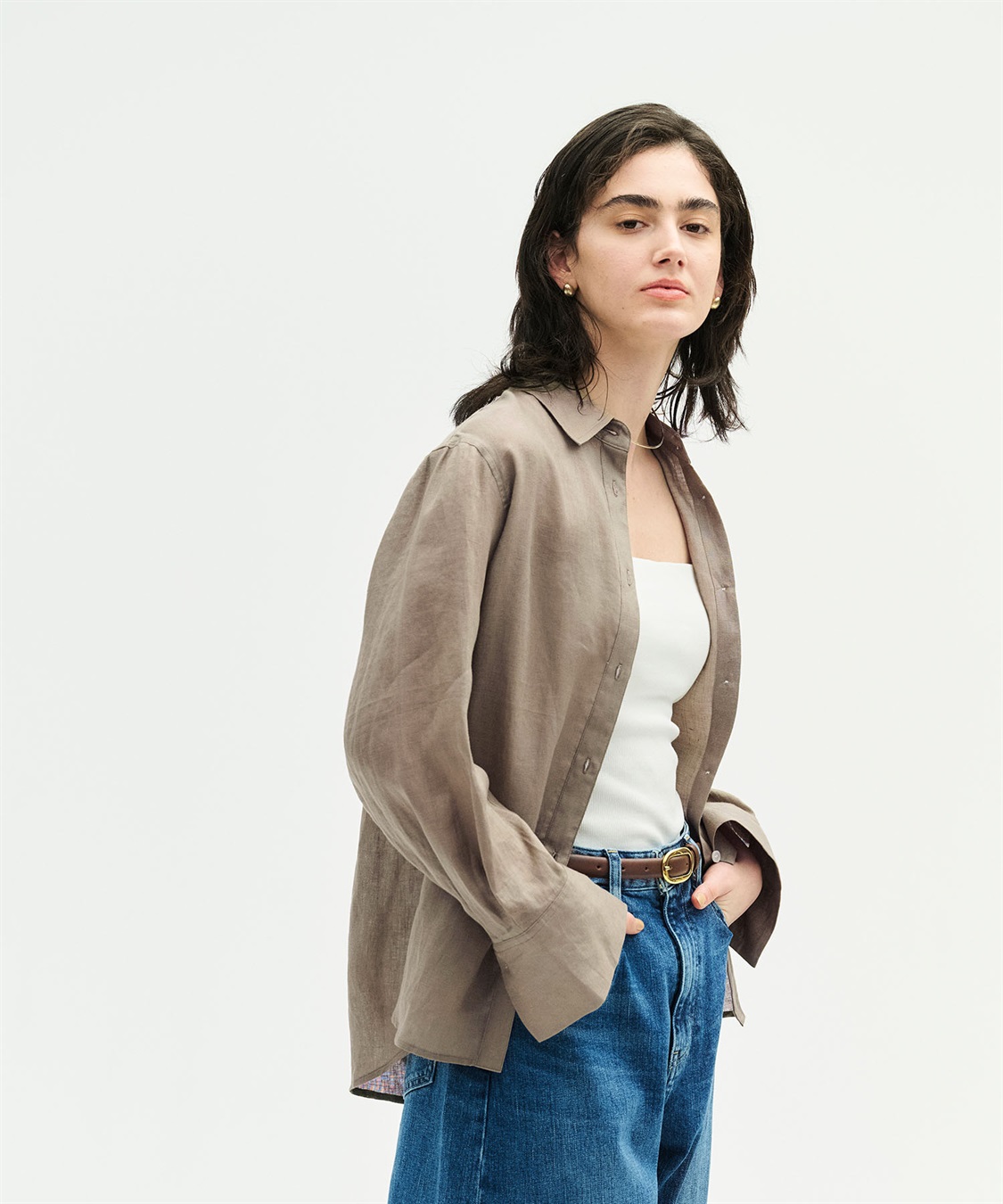 N.O.R.C 【フレンチリネン】ガールフレンドシャツ_sub_18