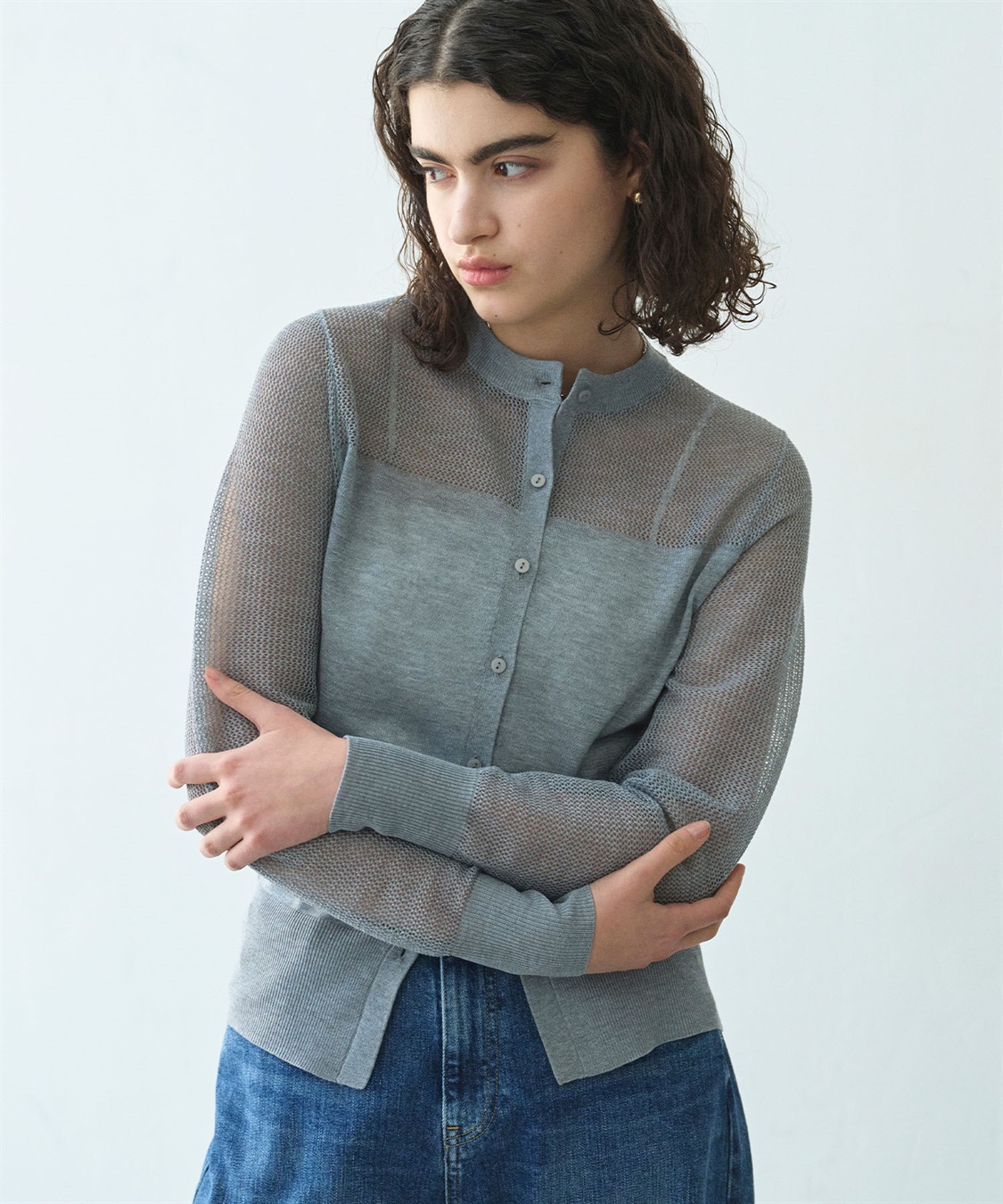 N.O.R.C メッシュニットカーディガン_sub_2