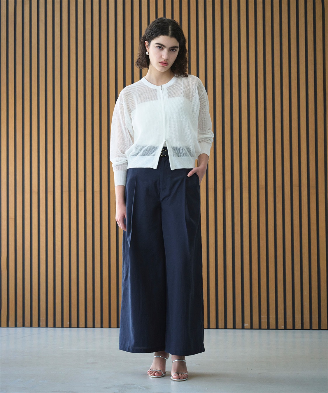 N.O.R.C メッシュニットシフォンコンビブルゾン_sub_11