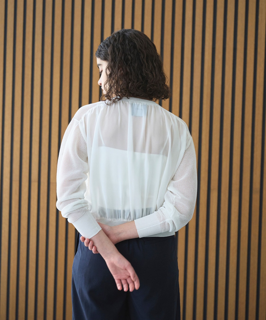 N.O.R.C メッシュニットシフォンコンビブルゾン_sub_16