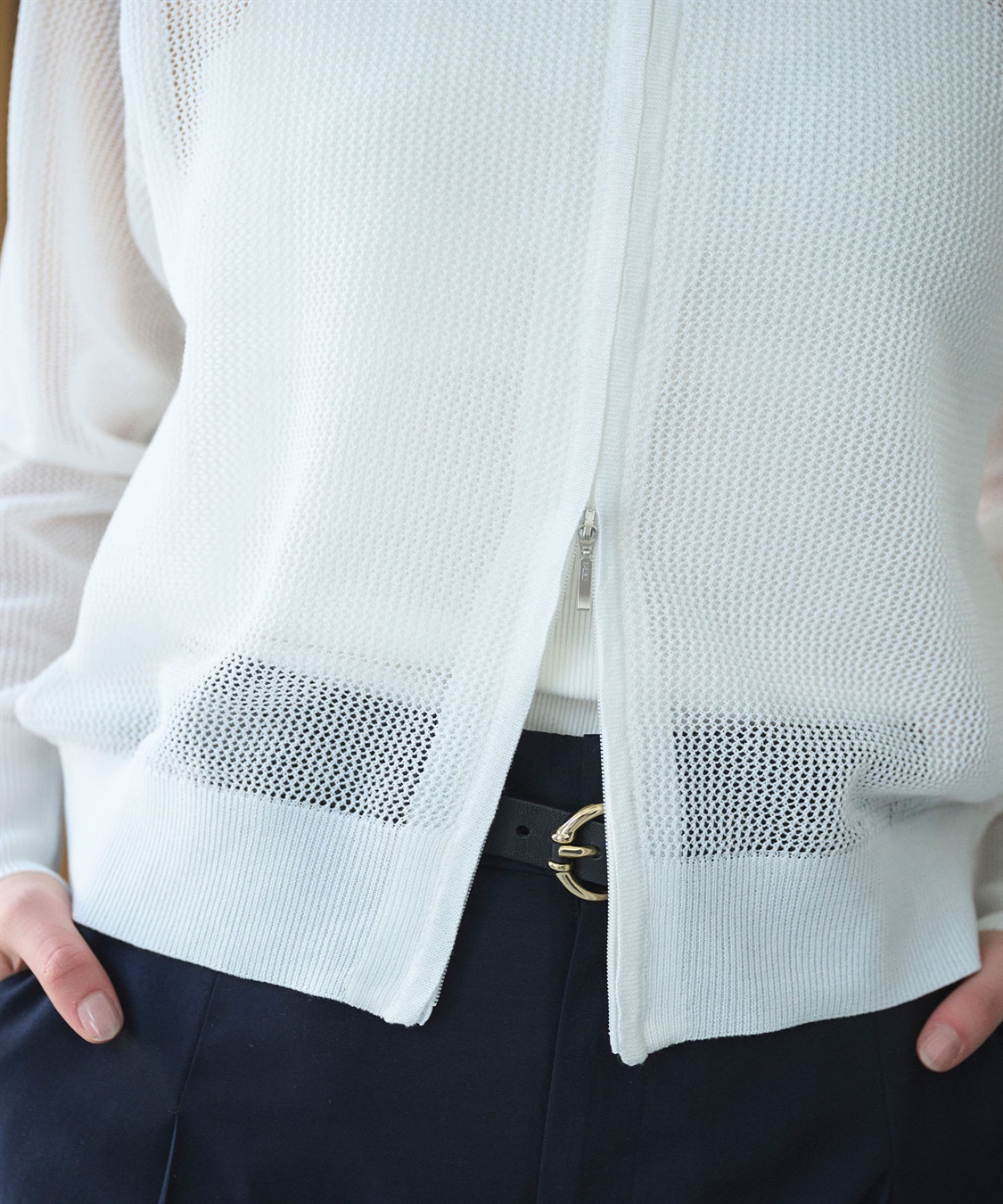 N.O.R.C メッシュニットシフォンコンビブルゾン_sub_19