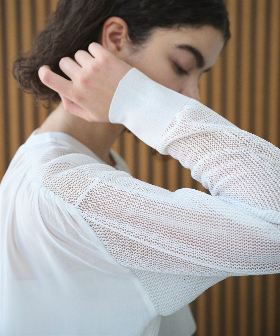 N.O.R.C メッシュニットシフォンコンビブルゾン_sub_20