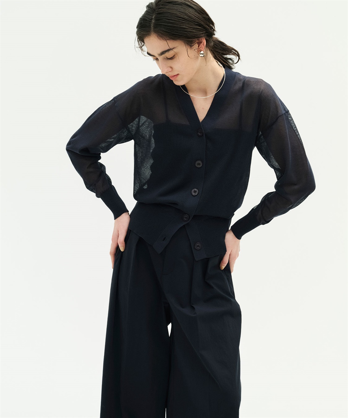 N.O.R.C 【SARACO】Vネックフォルムニットカーディガン_sub_1