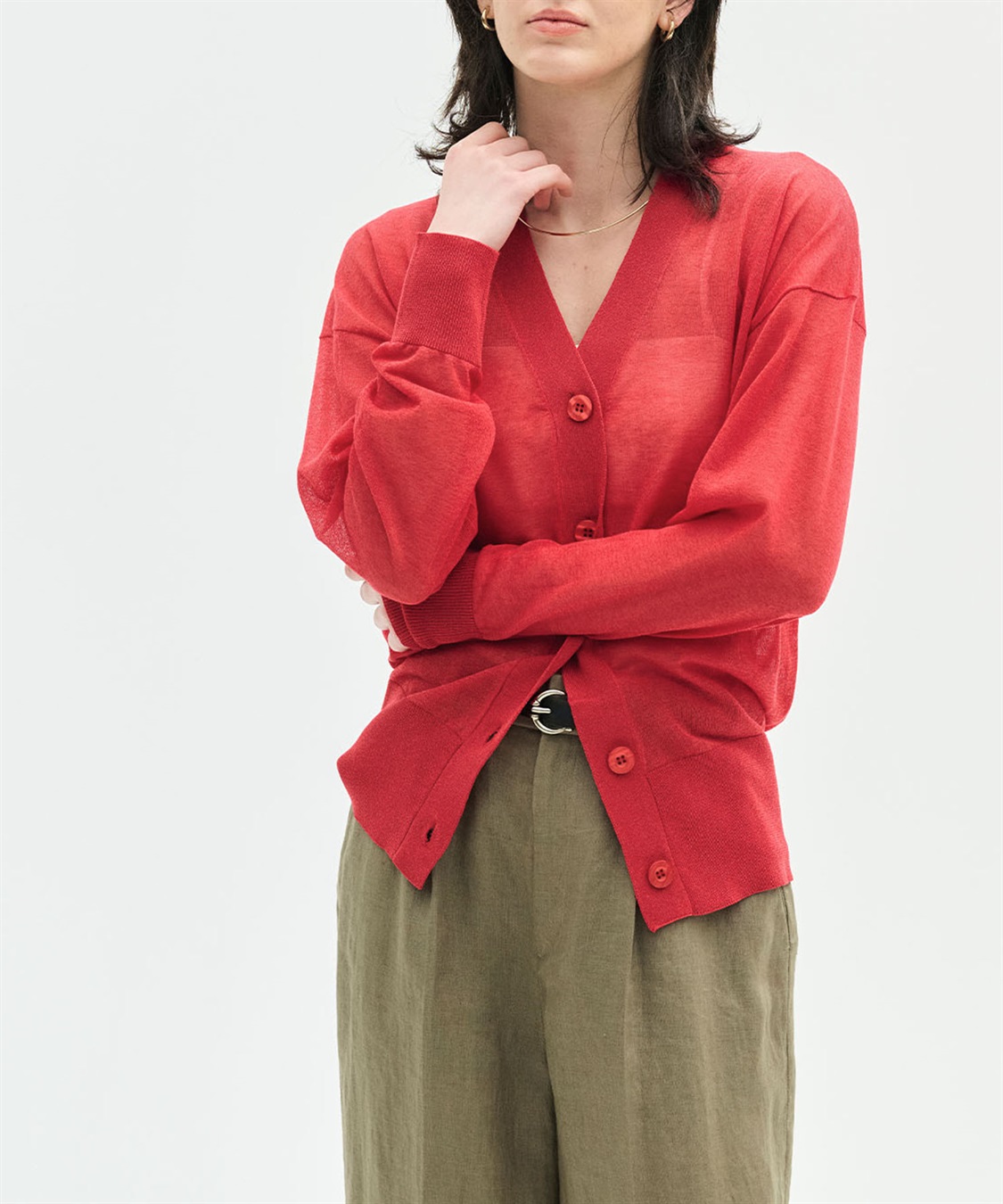 N.O.R.C 【SARACO】Vネックフォルムニットカーディガン_sub_5