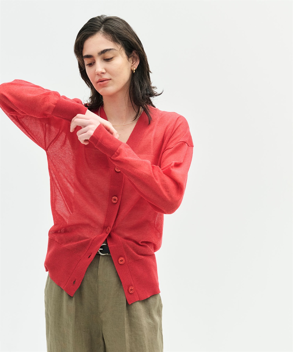 N.O.R.C 【SARACO】Vネックフォルムニットカーディガン_sub_6