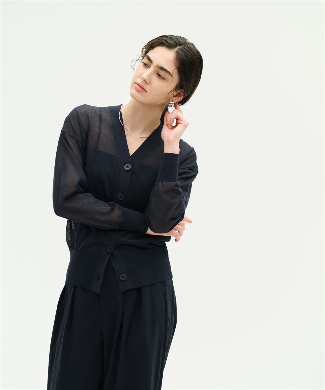 N.O.R.C 【SARACO】Vネックフォルムニットカーディガン_sub_9