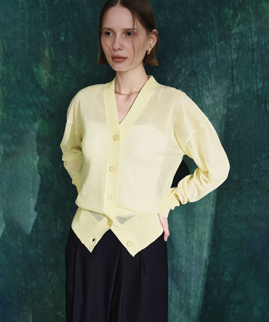 N.O.R.C 【SARACO】Vネックフォルムニットカーディガン_sub_12