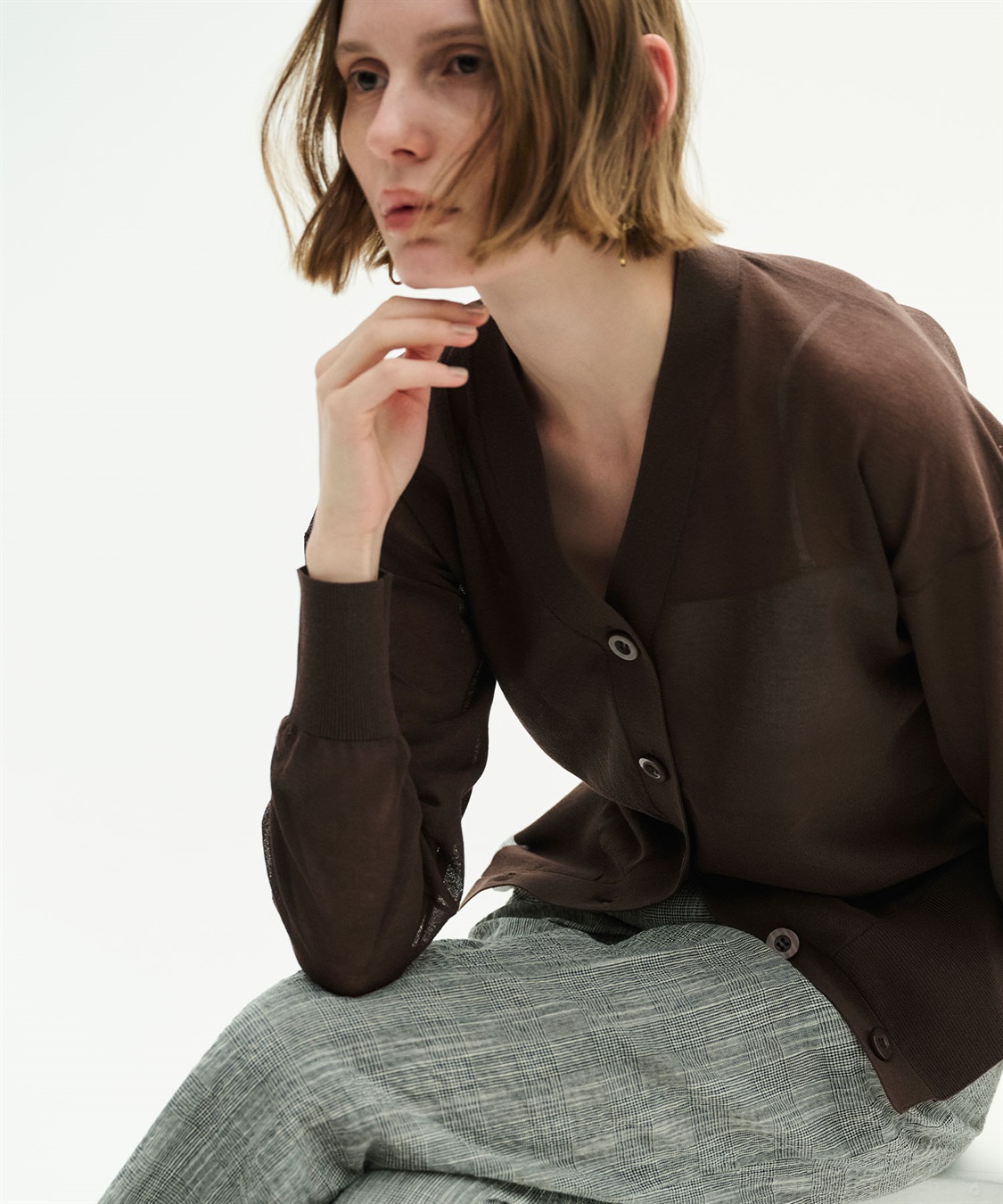 N.O.R.C 【SARACO】Vネックフォルムニットカーディガン_sub_25