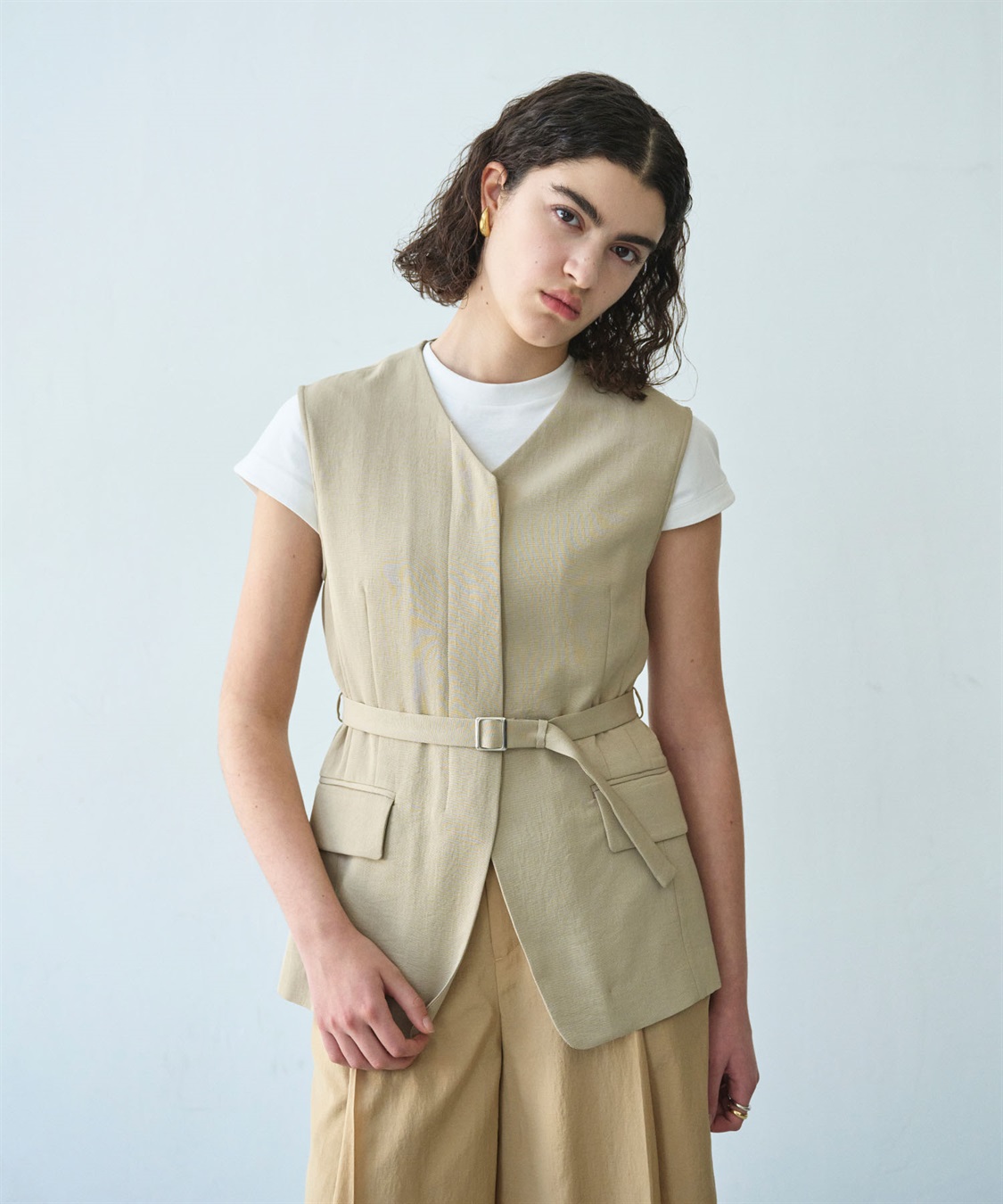 N.O.R.C 【トリアセリネン】ベルト付きジレ_sub_11