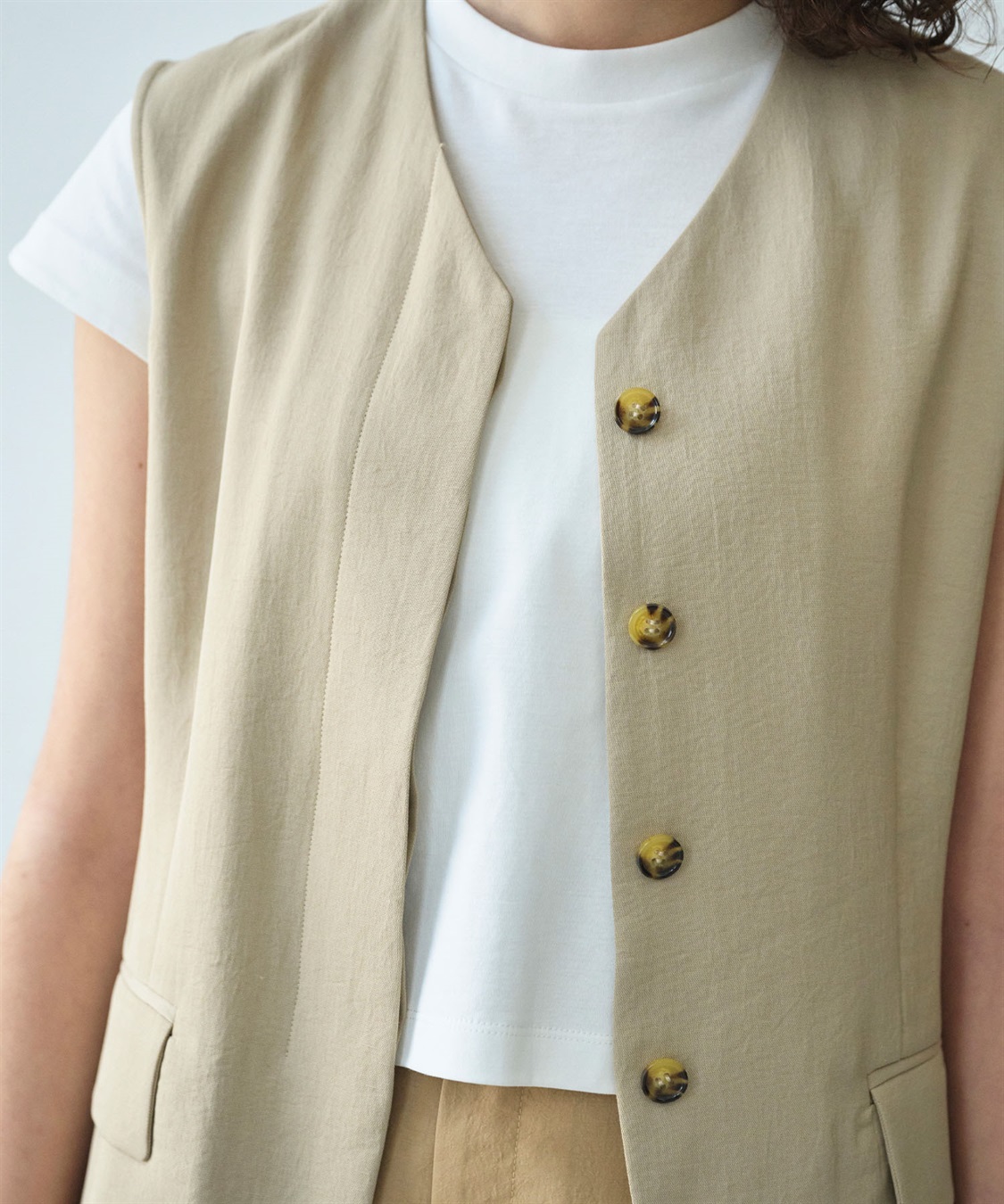 N.O.R.C 【トリアセリネン】ベルト付きジレ_sub_17