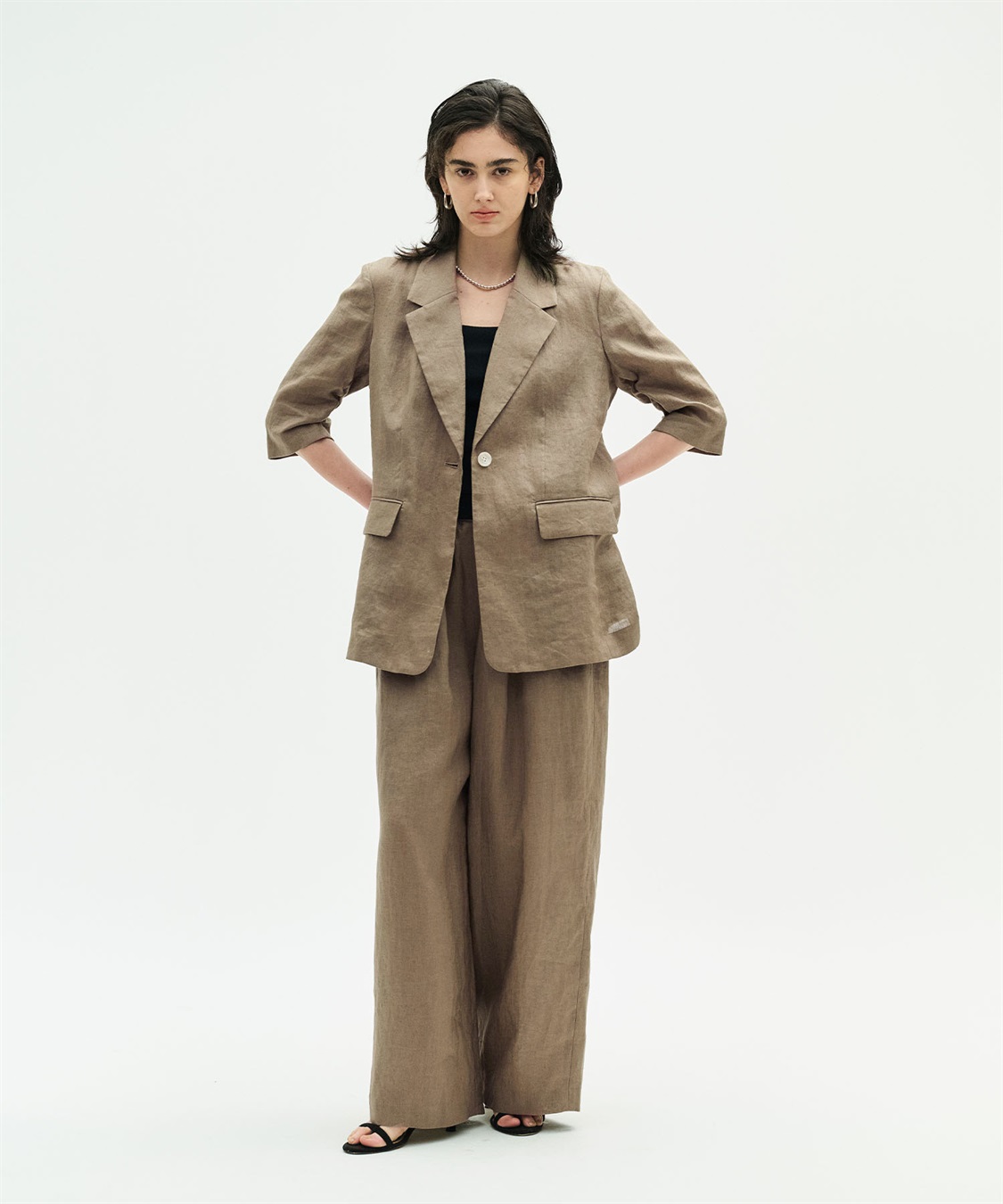 N.O.R.C 【フレンチリネン】ハーフスリーブジャケット_sub_10