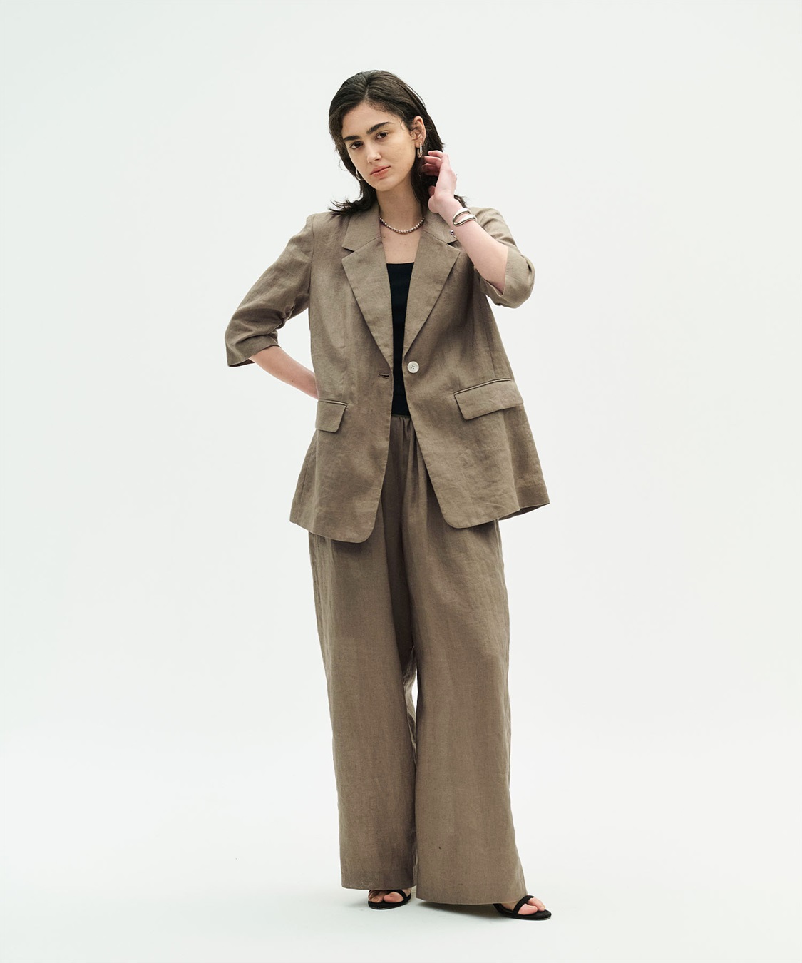 N.O.R.C 【フレンチリネン】ハーフスリーブジャケット_sub_13