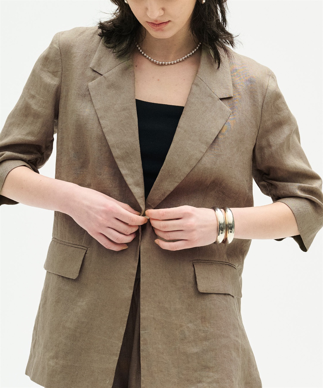 N.O.R.C 【フレンチリネン】ハーフスリーブジャケット_sub_18