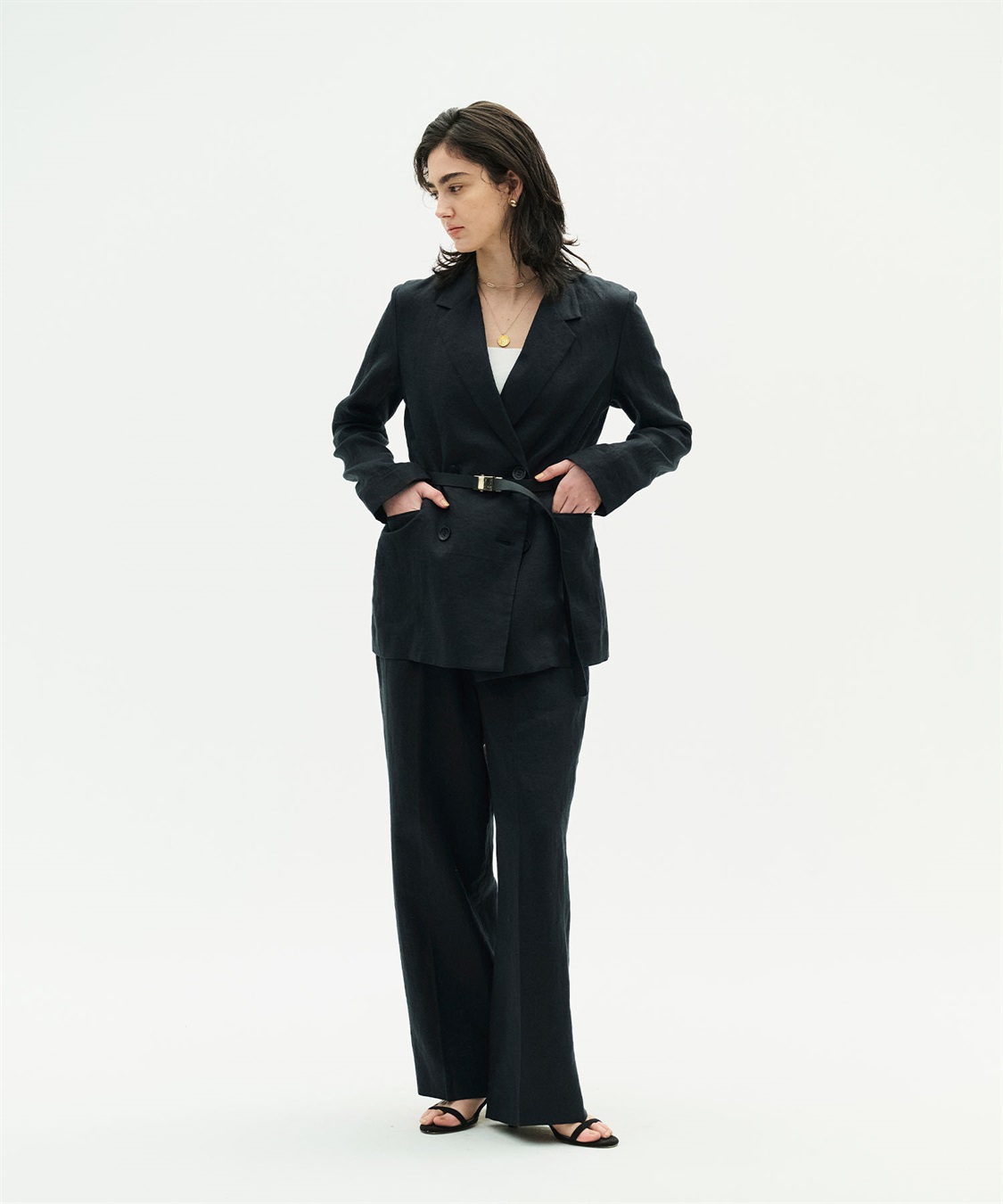 N.O.R.C 【フレンチリネン】ダブルテーラードジャケット_sub_6