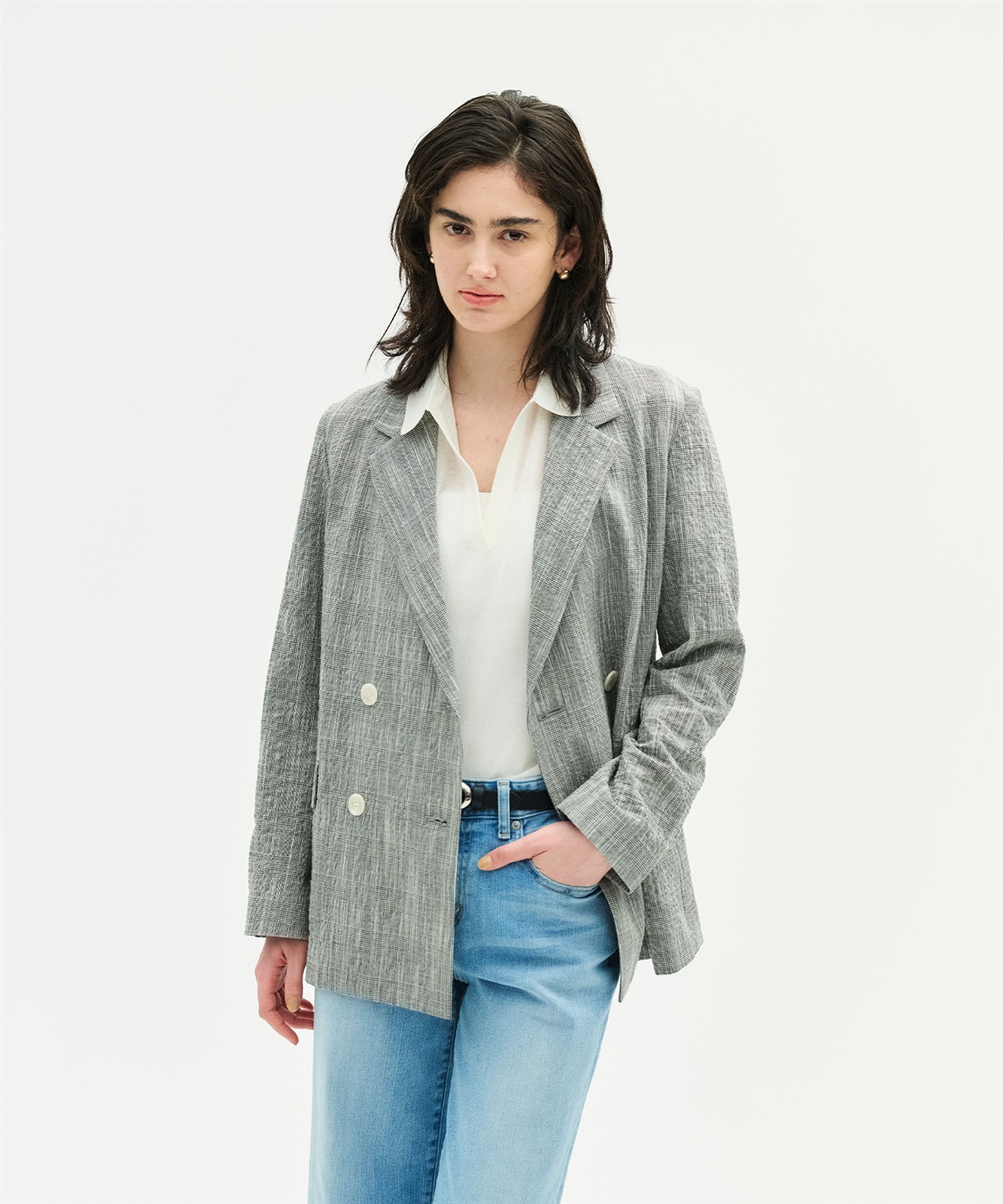 N.O.R.C 【フレンチリネン】ダブルテーラードジャケット_sub_8