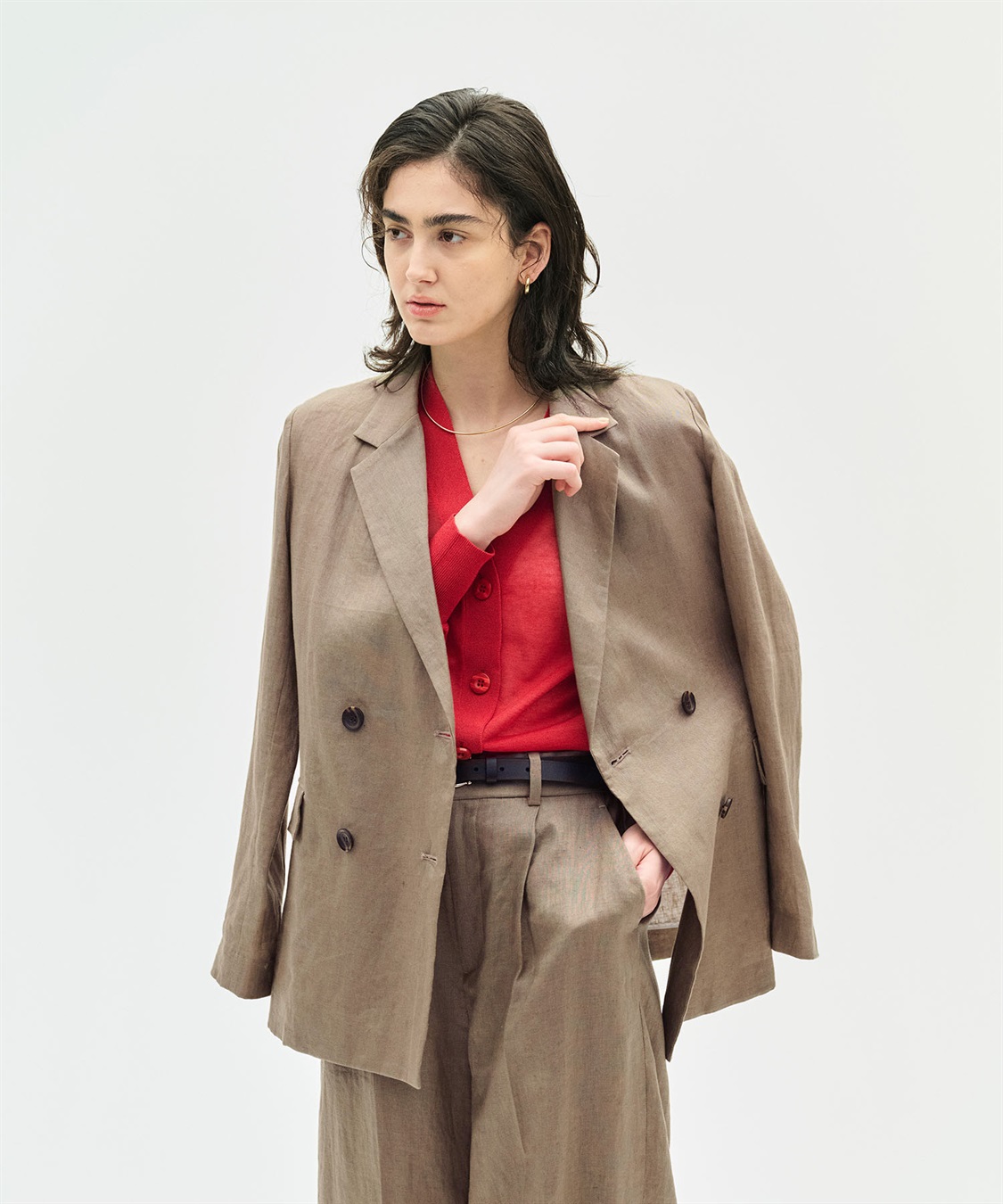 N.O.R.C 【フレンチリネン】ダブルテーラードジャケット_sub_14