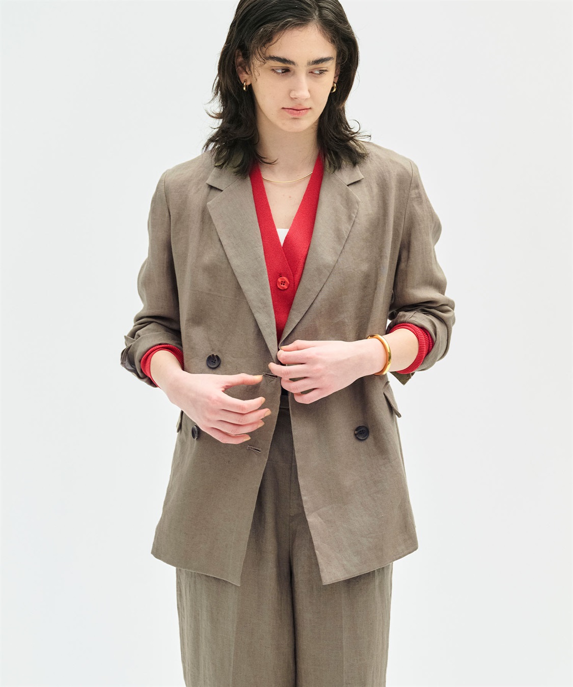 N.O.R.C 【フレンチリネン】ダブルテーラードジャケット_sub_16