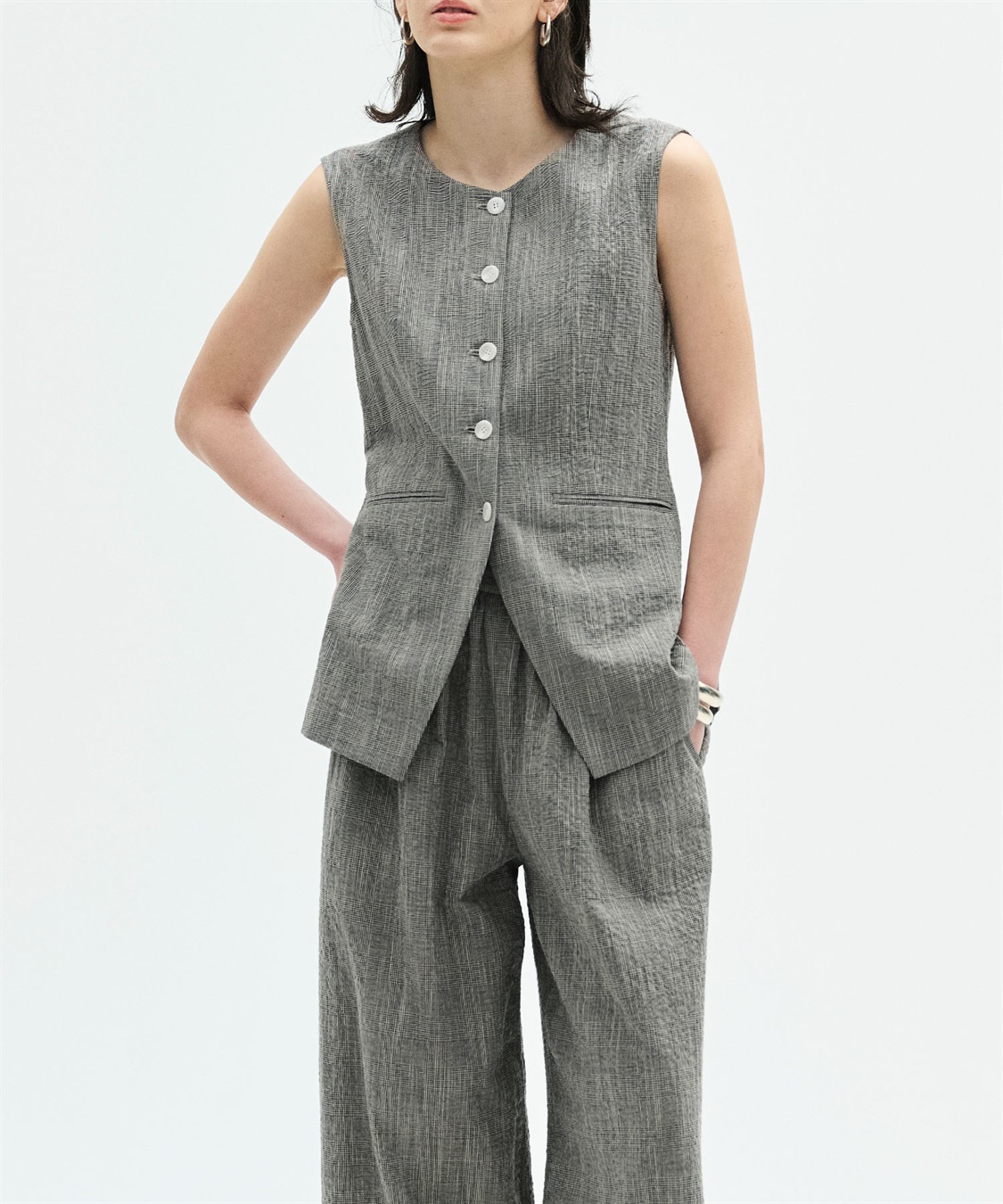 N.O.R.C 【フレンチリネン】フォルムベスト_sub_9