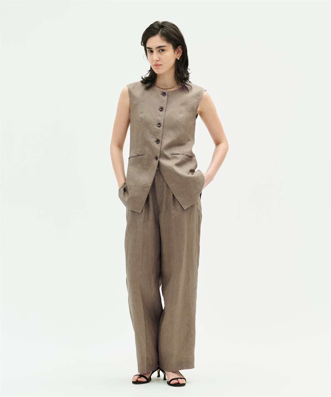 N.O.R.C 【フレンチリネン】フォルムベスト_sub_14