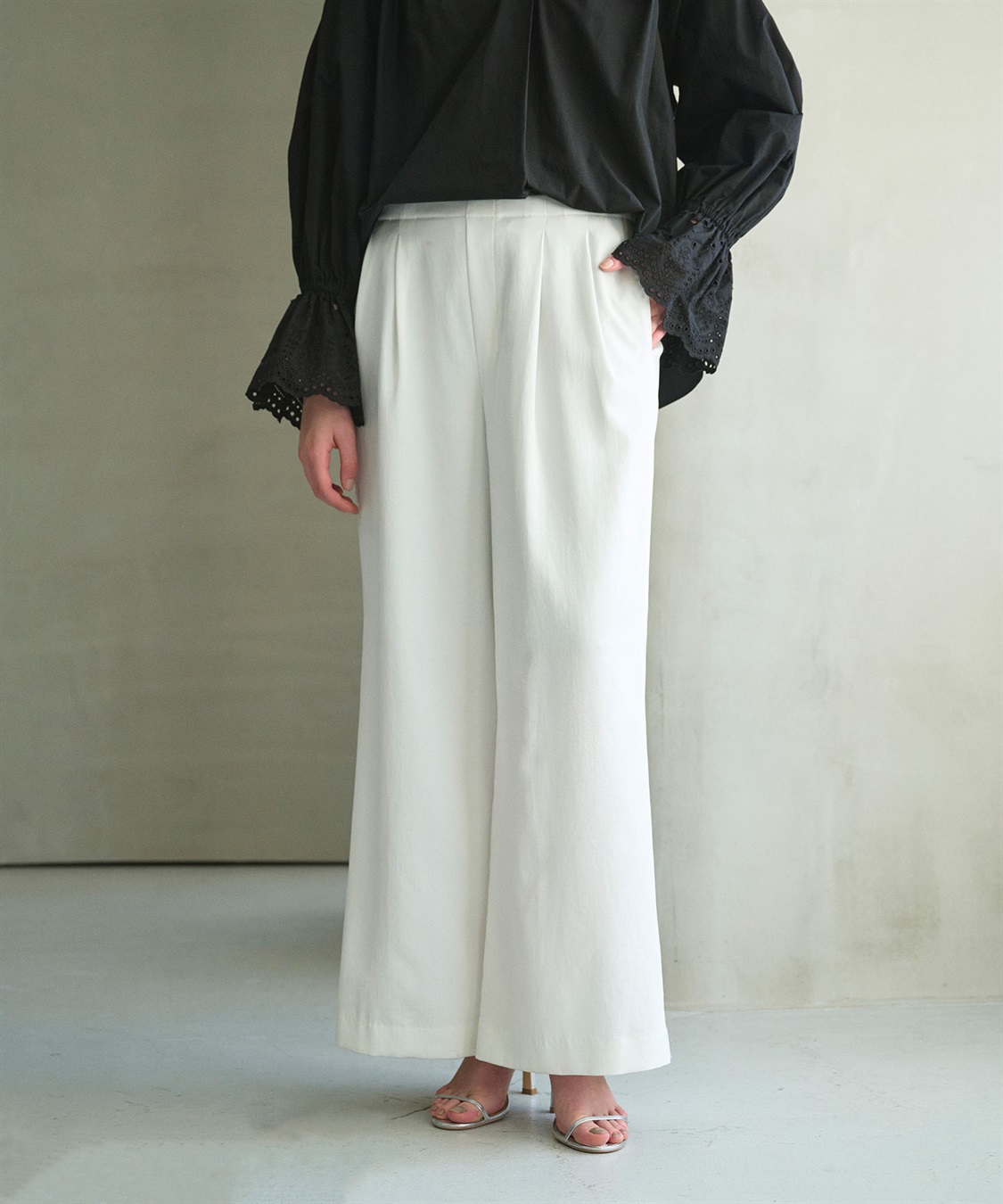 N.O.R.C 【トリアセリネン】ドロストワイドパンツ_sub_4