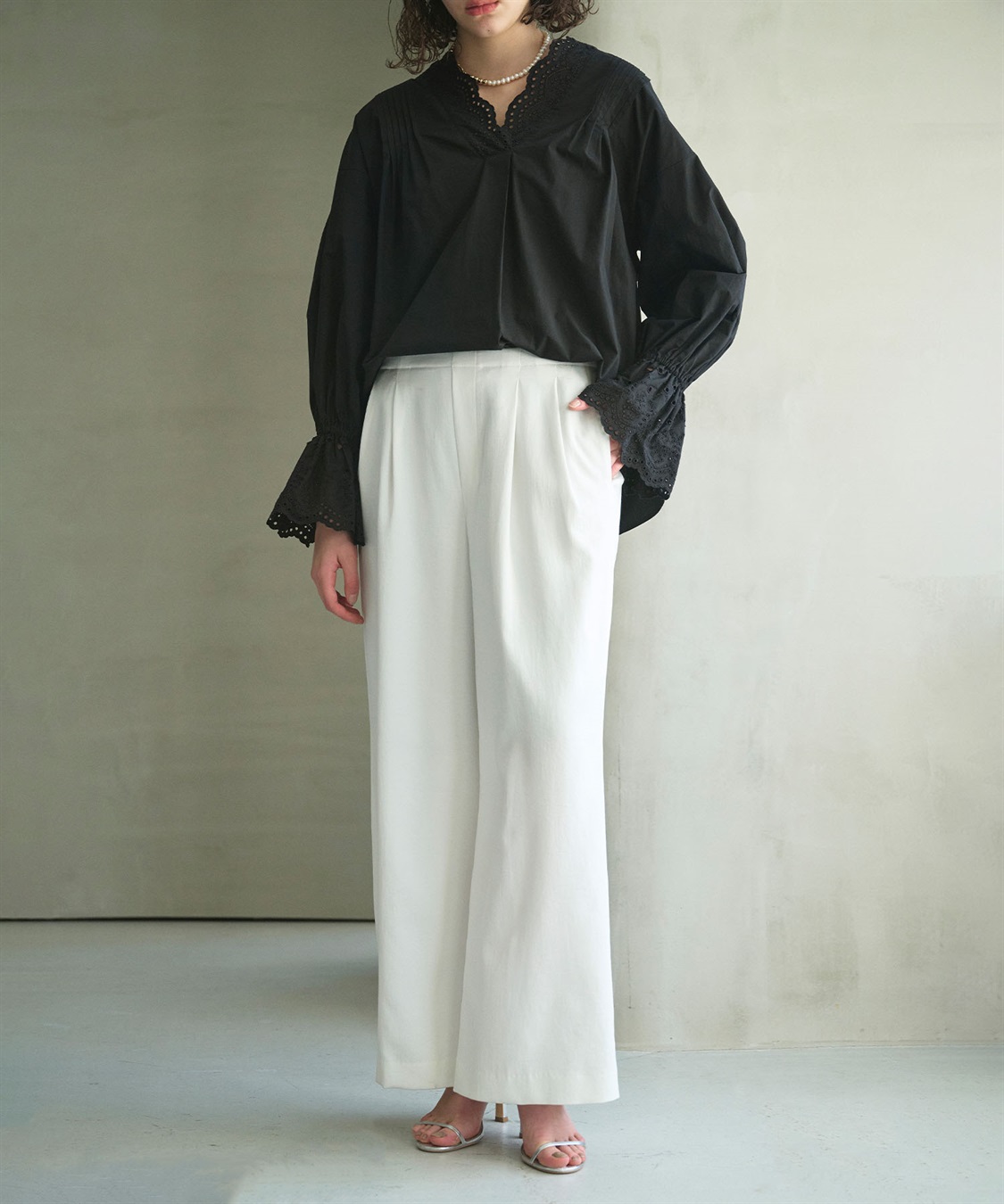 N.O.R.C 【トリアセリネン】ドロストワイドパンツ_sub_5