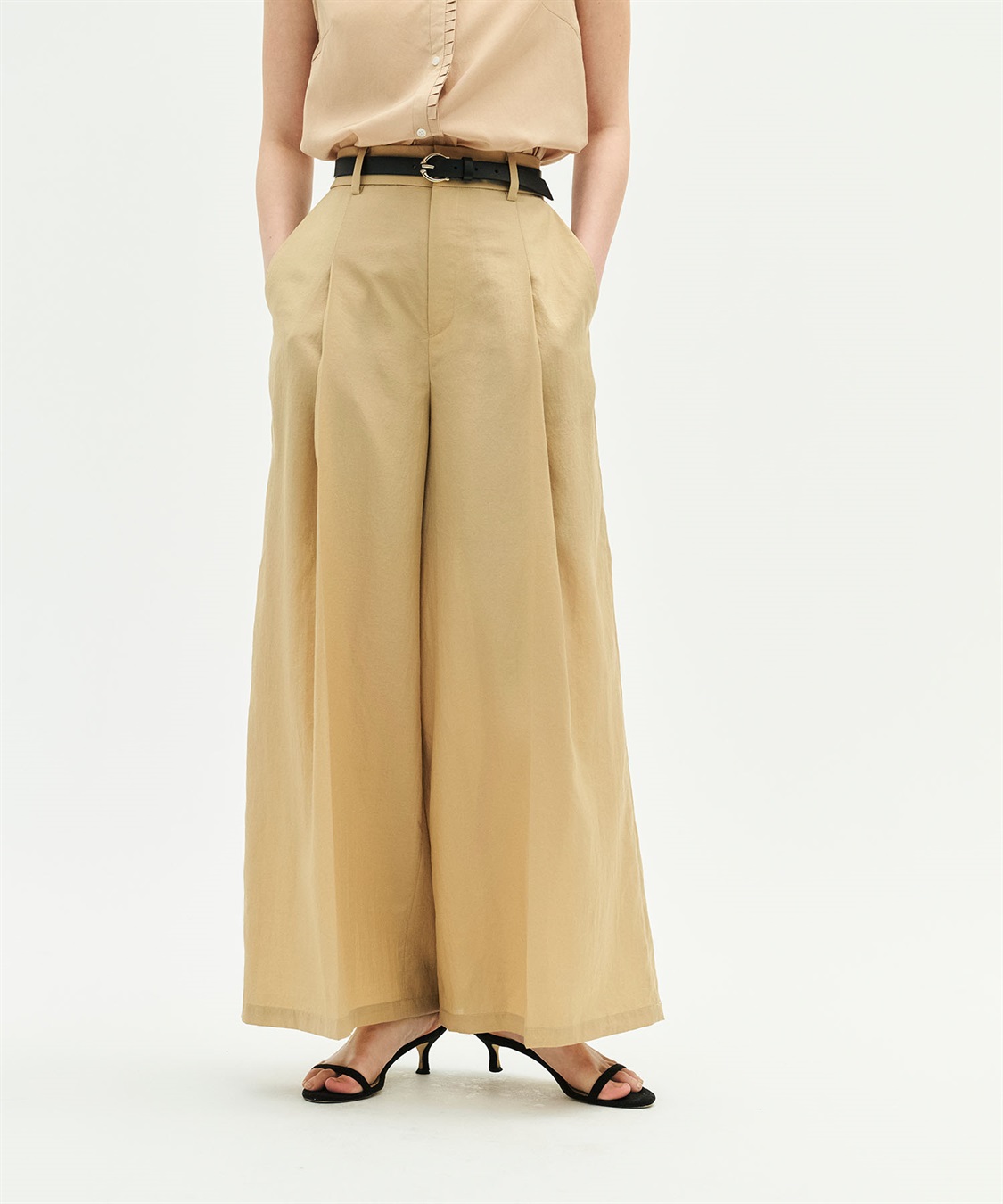 N.O.R.C ブライトローン撥水フレアパンツ【AIRY MOTION】_sub_2